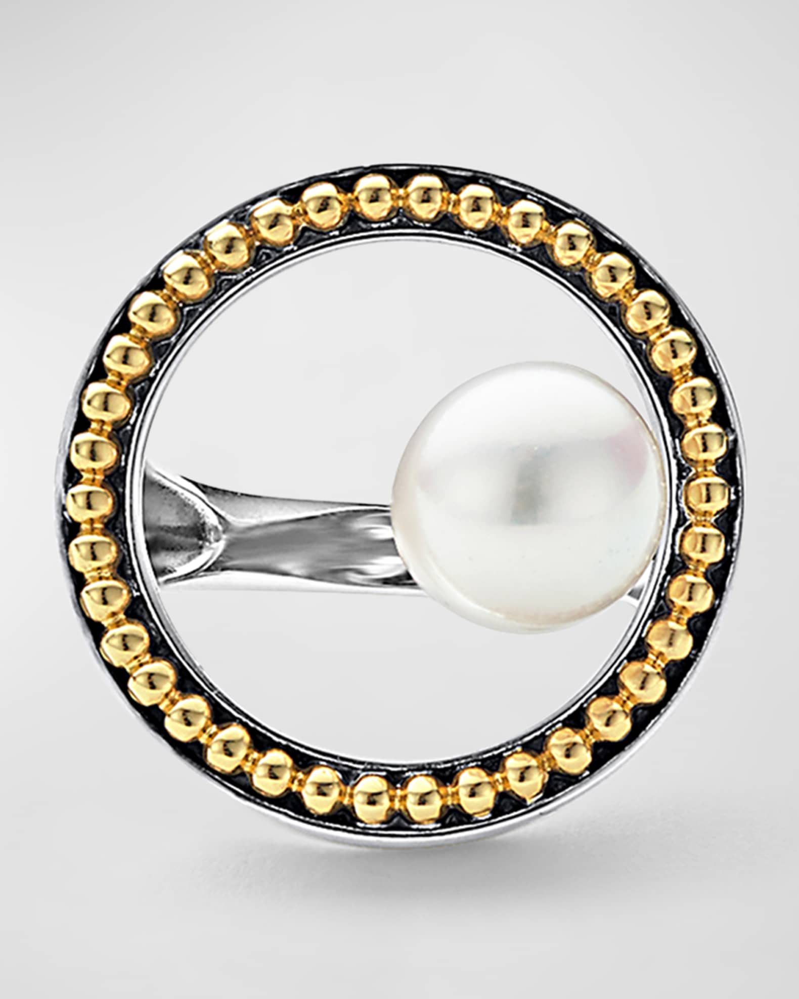 LAGOS Luna Pearl 9mm Circle Ring