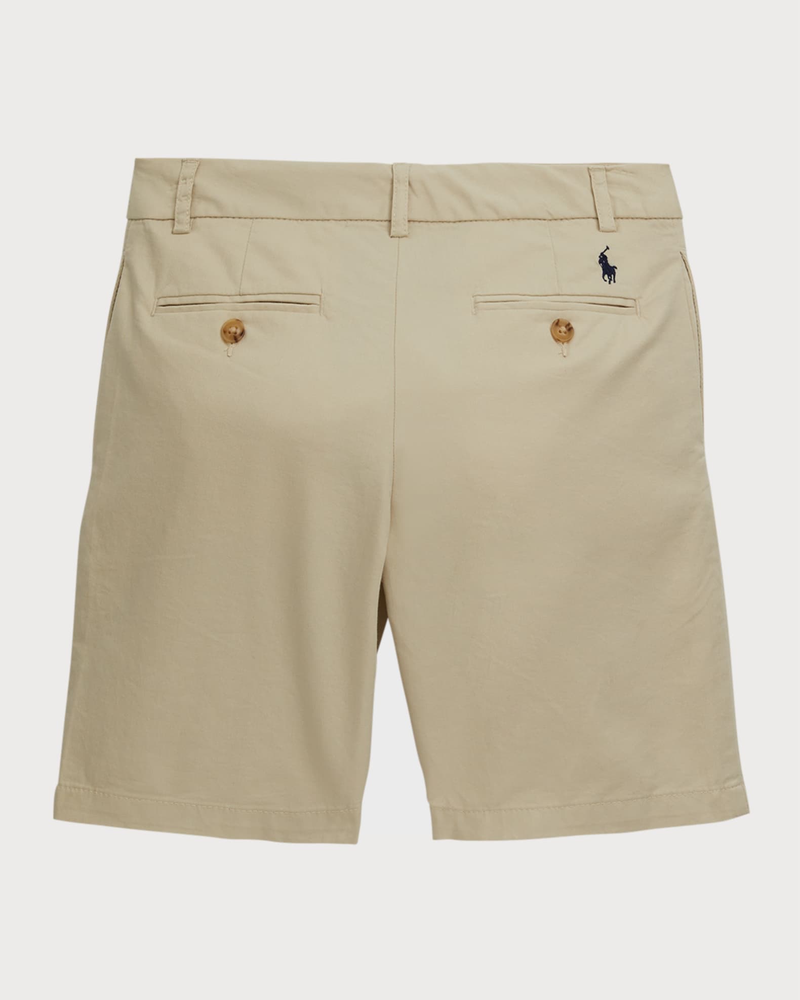 Boy's Logo Embroidered Flat Front Chino Shorts 1