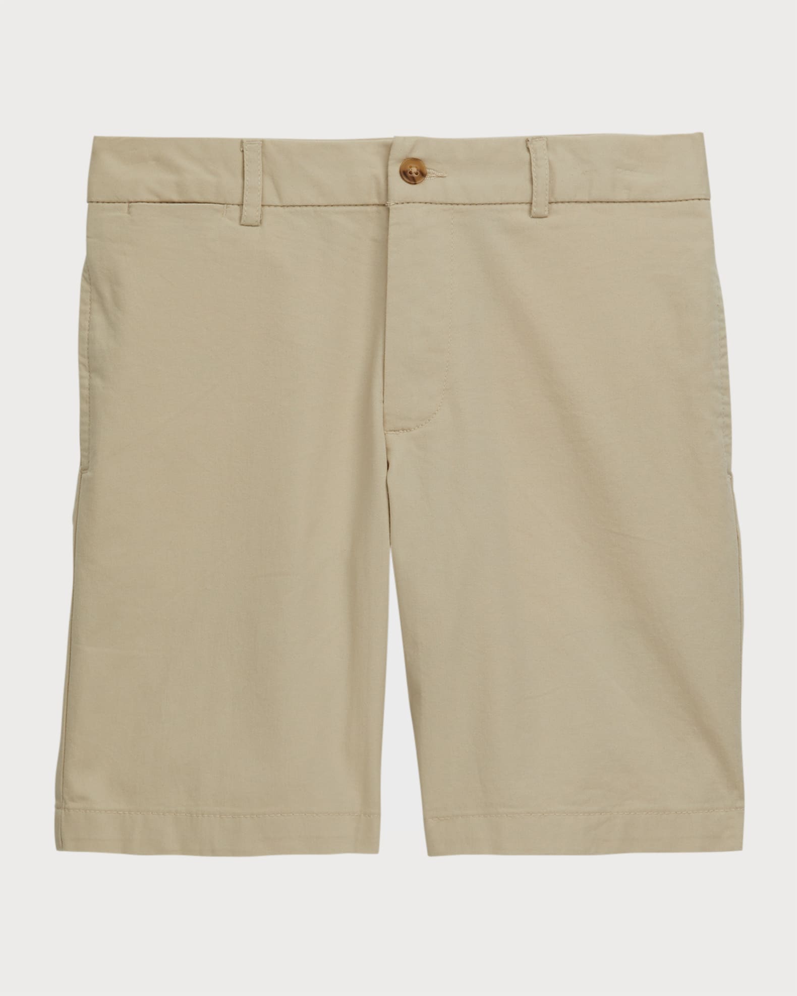 Boy's Logo Embroidered Flat Front Chino Shorts 0