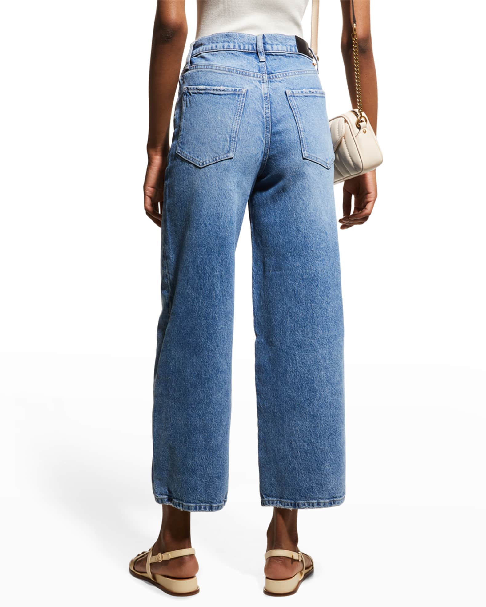wide leg ankle jeans