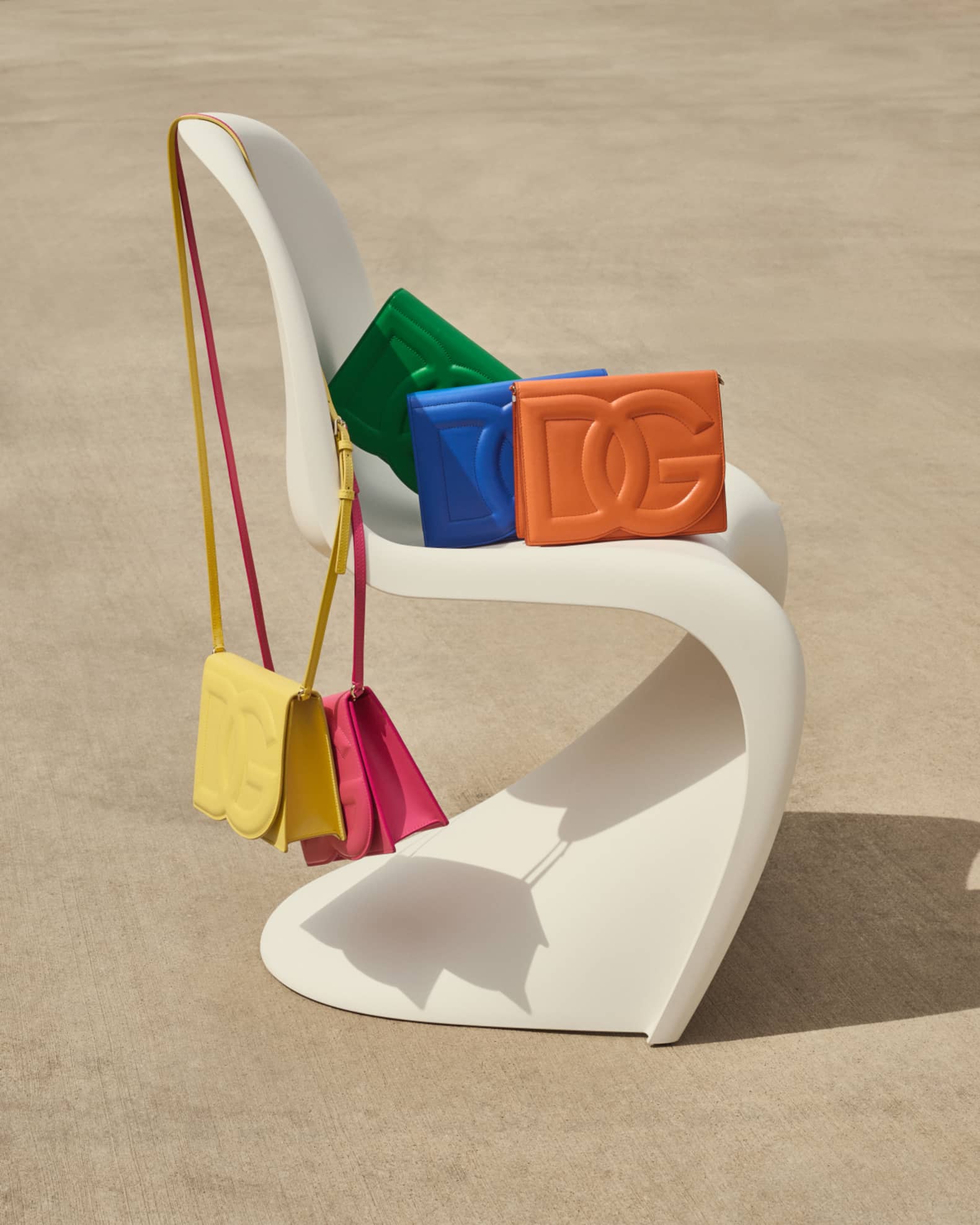 Dolce&Gabbana DG Logo Flap Leather Shoulder Bag | Neiman Marcus