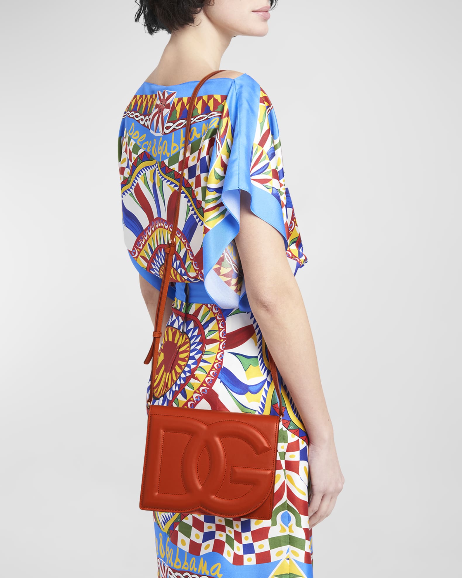 Dolce&Gabbana DG Logo Flap Leather Shoulder Bag | Neiman Marcus