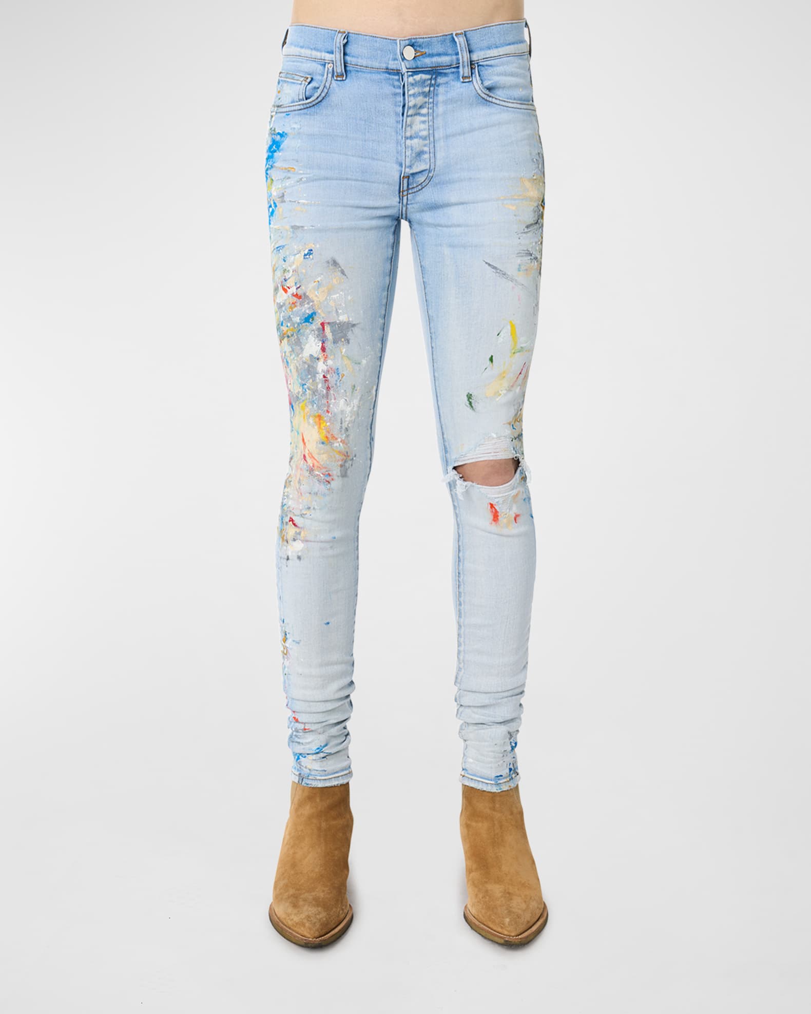 Amiri Men's Skinny Painter Jeans Neiman Marcus