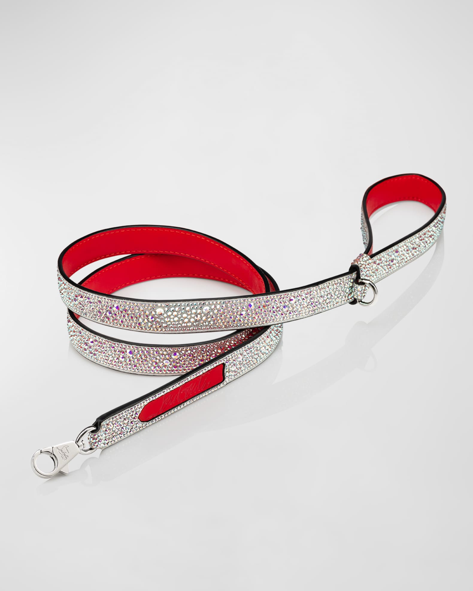 Loubicollar M - Pet collar - Grained calf leather and rubber - Black -  Christian Louboutin United States