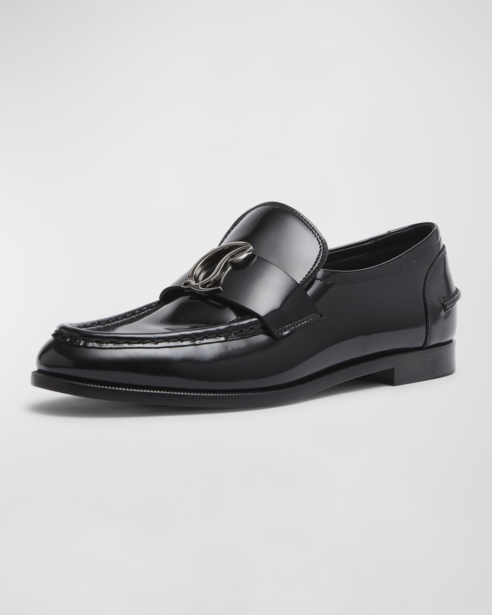 Flat Leather Red Sole Loafers 1