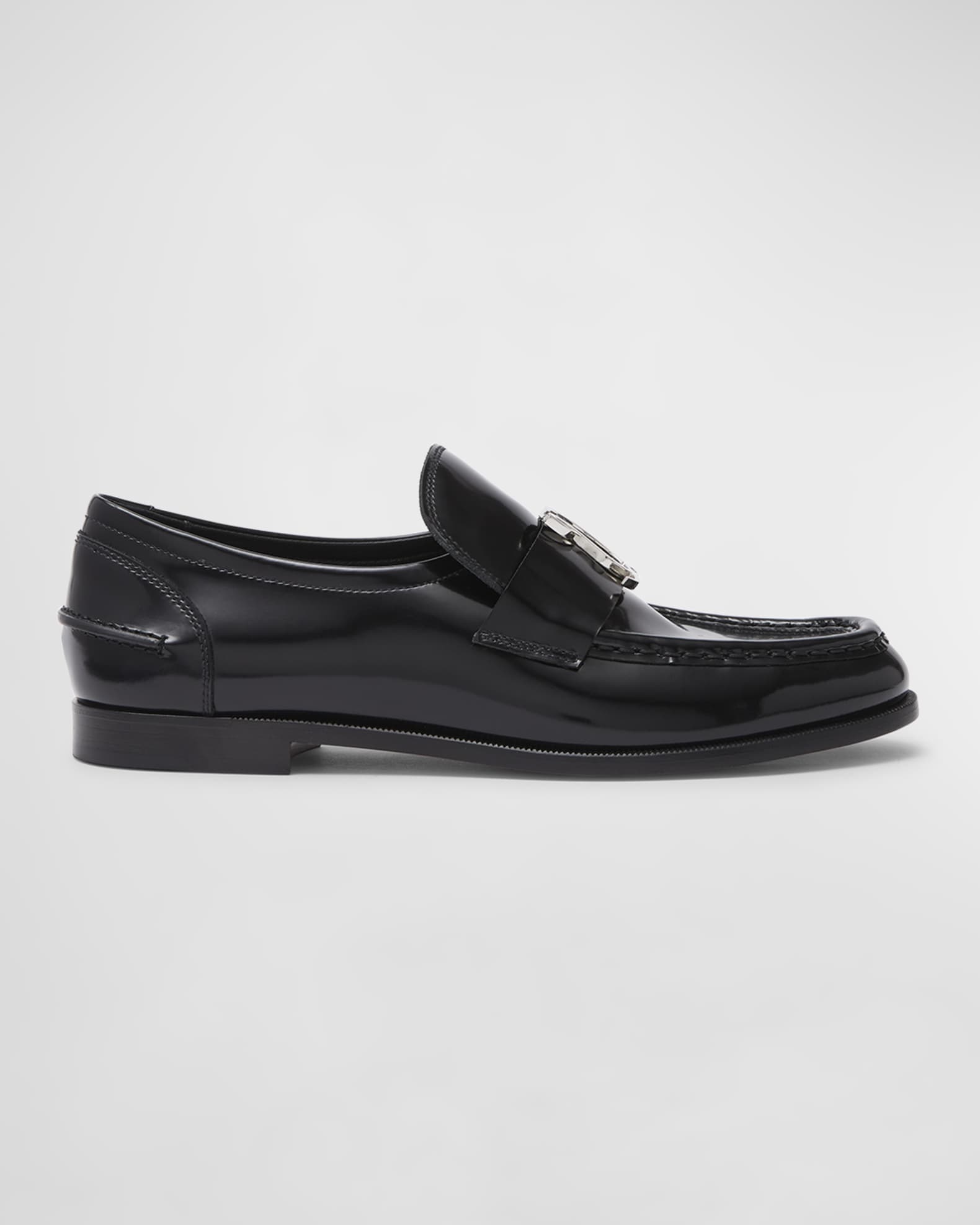 Flat Leather Red Sole Loafers 0