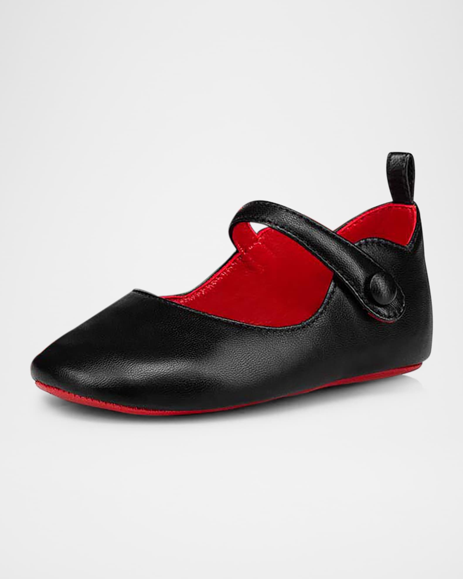 Christian Louboutin Girl s Love Chick Nappa Leather Ballerina Shoes Baby Neiman Marcus