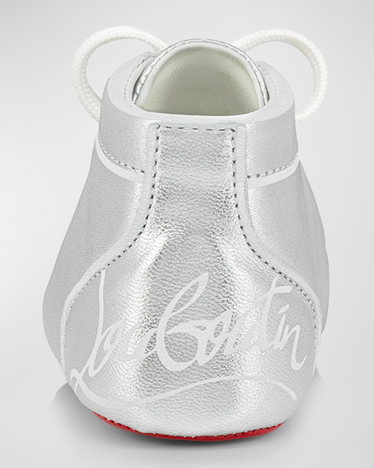 FUNNYTO STUDDED HIGH-TOP SNEAKERS IN BLACK LEATHER COMÈTE