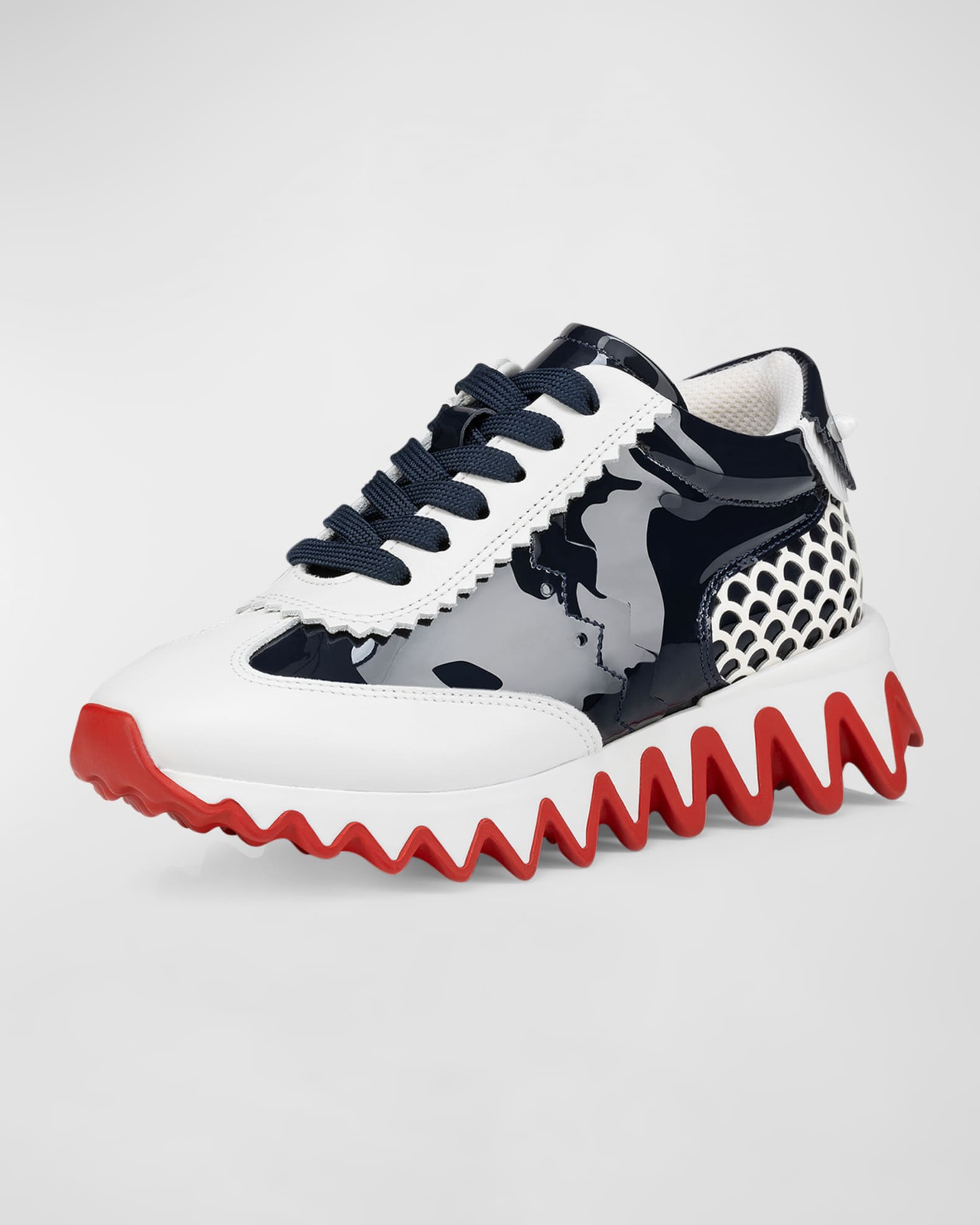 Kid's Mini Shark Flat Red Sole Runner Sneakers, Toddlers/Kids 1