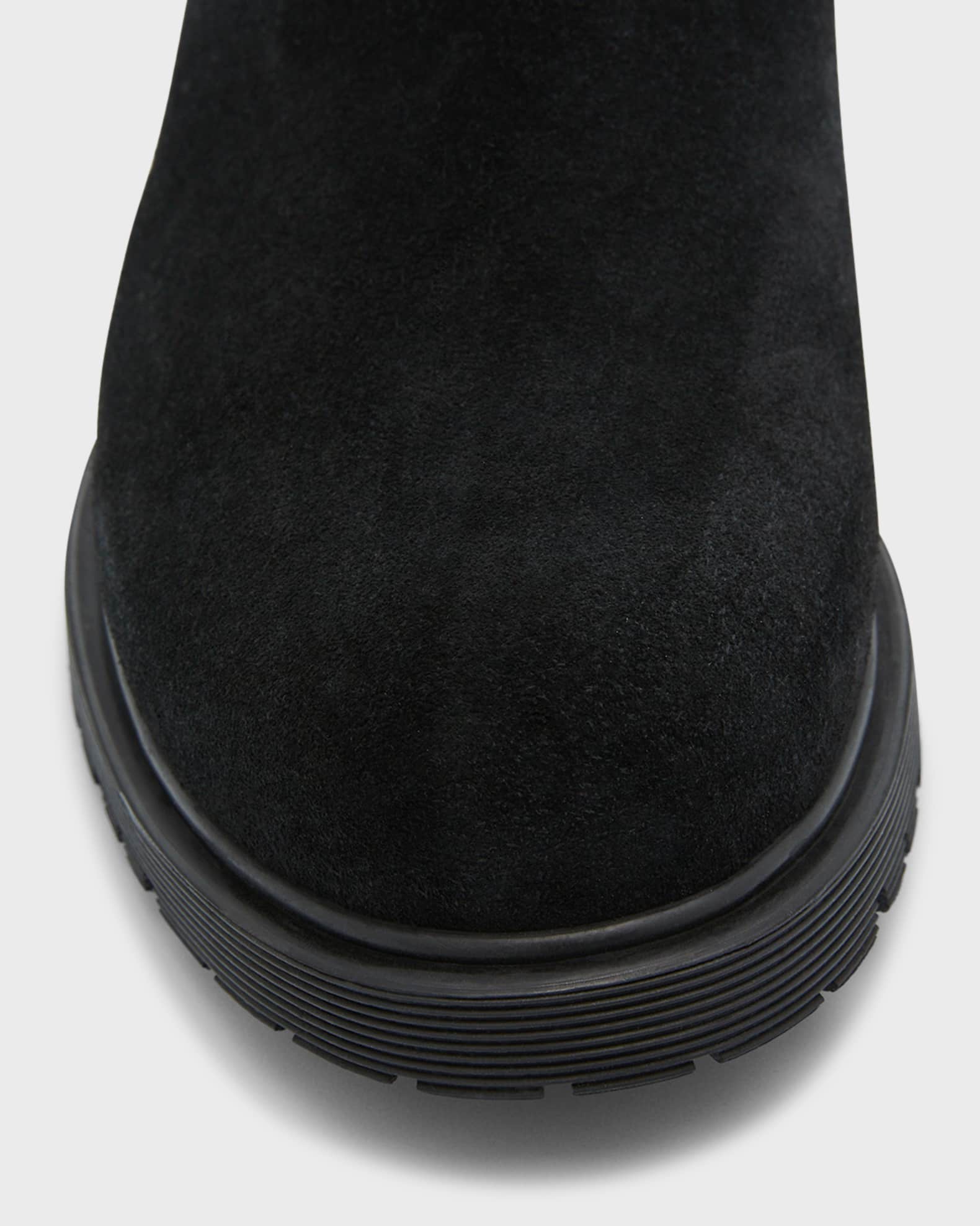 Hanna Suede Buckle Moto Booties