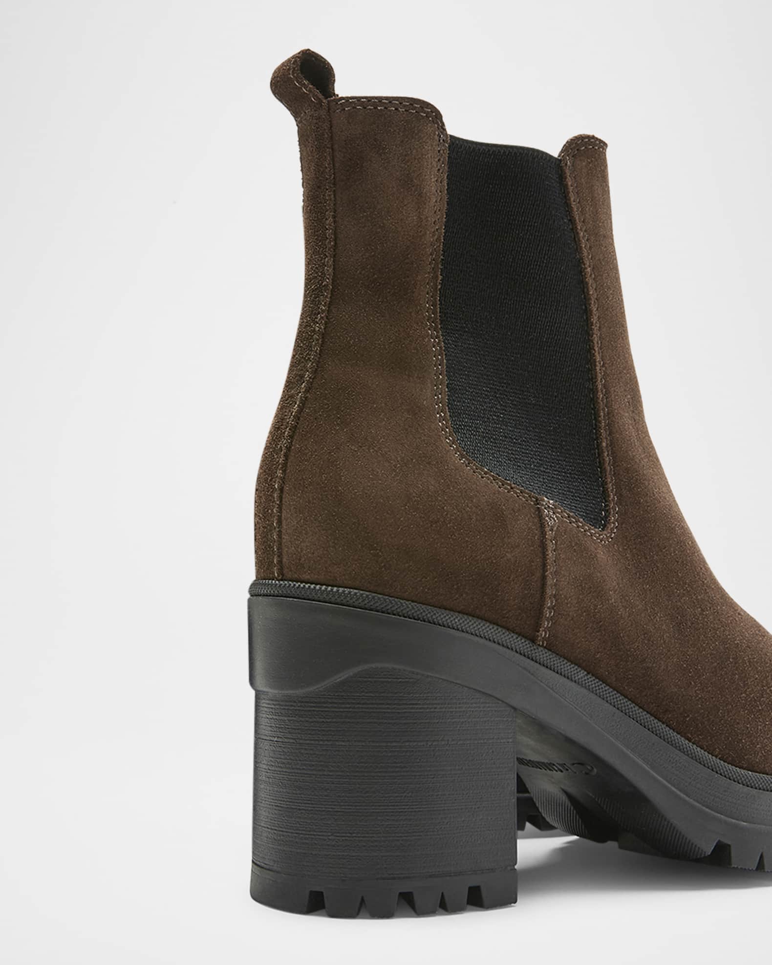 Paxton Suede Lug Sole Chelsea Booties