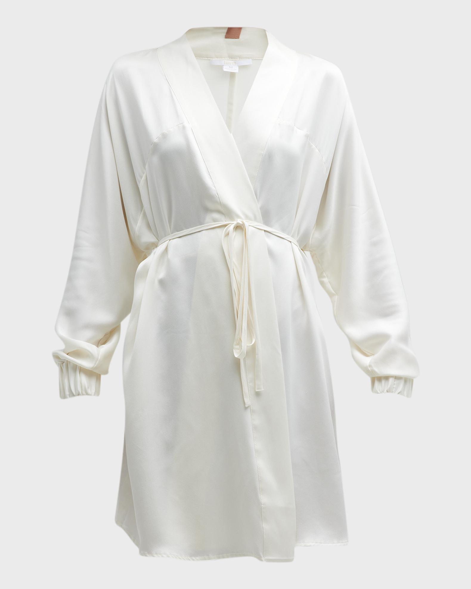 Lunya Washable Silk Short Robe | Neiman Marcus