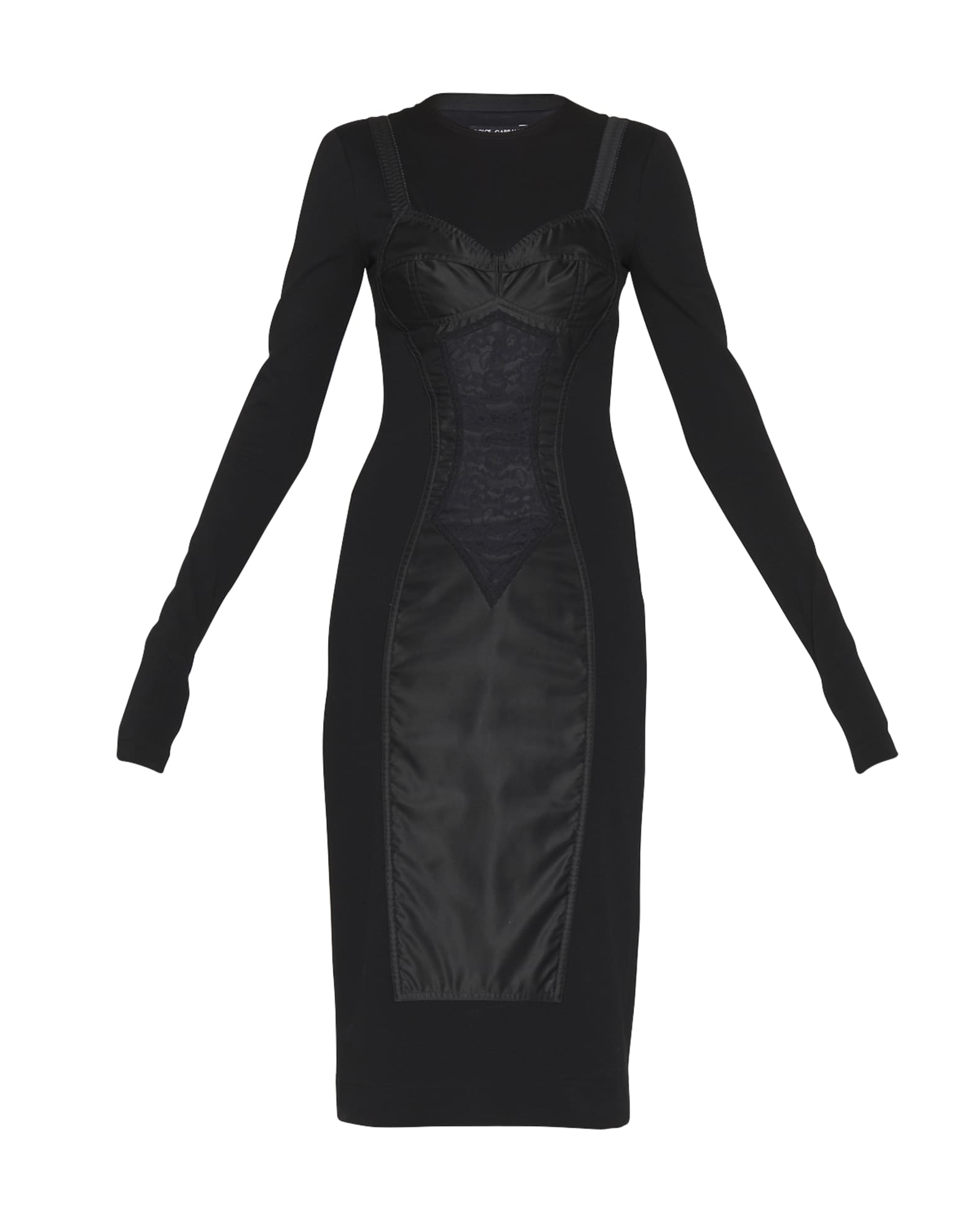 Dolce & Gabbana Black Sleeveless Sheath Knee Length Dress