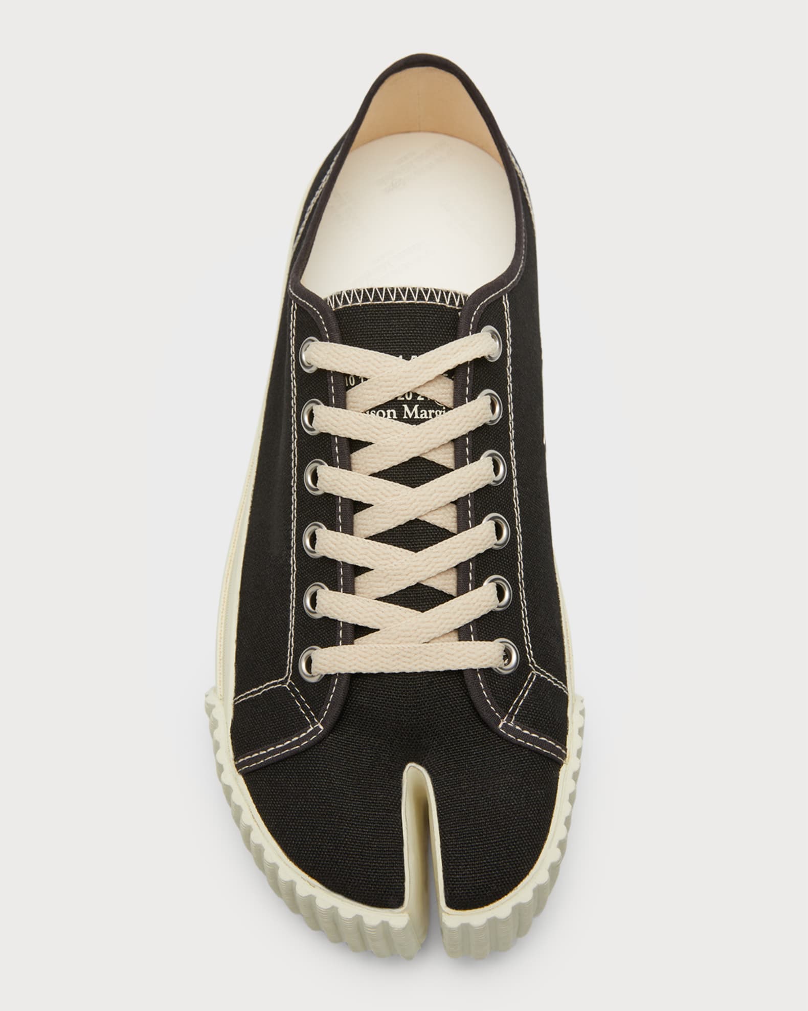 Maison Margiela Men's Tabi Split-Toe Canvas Low-Top Sneakers
