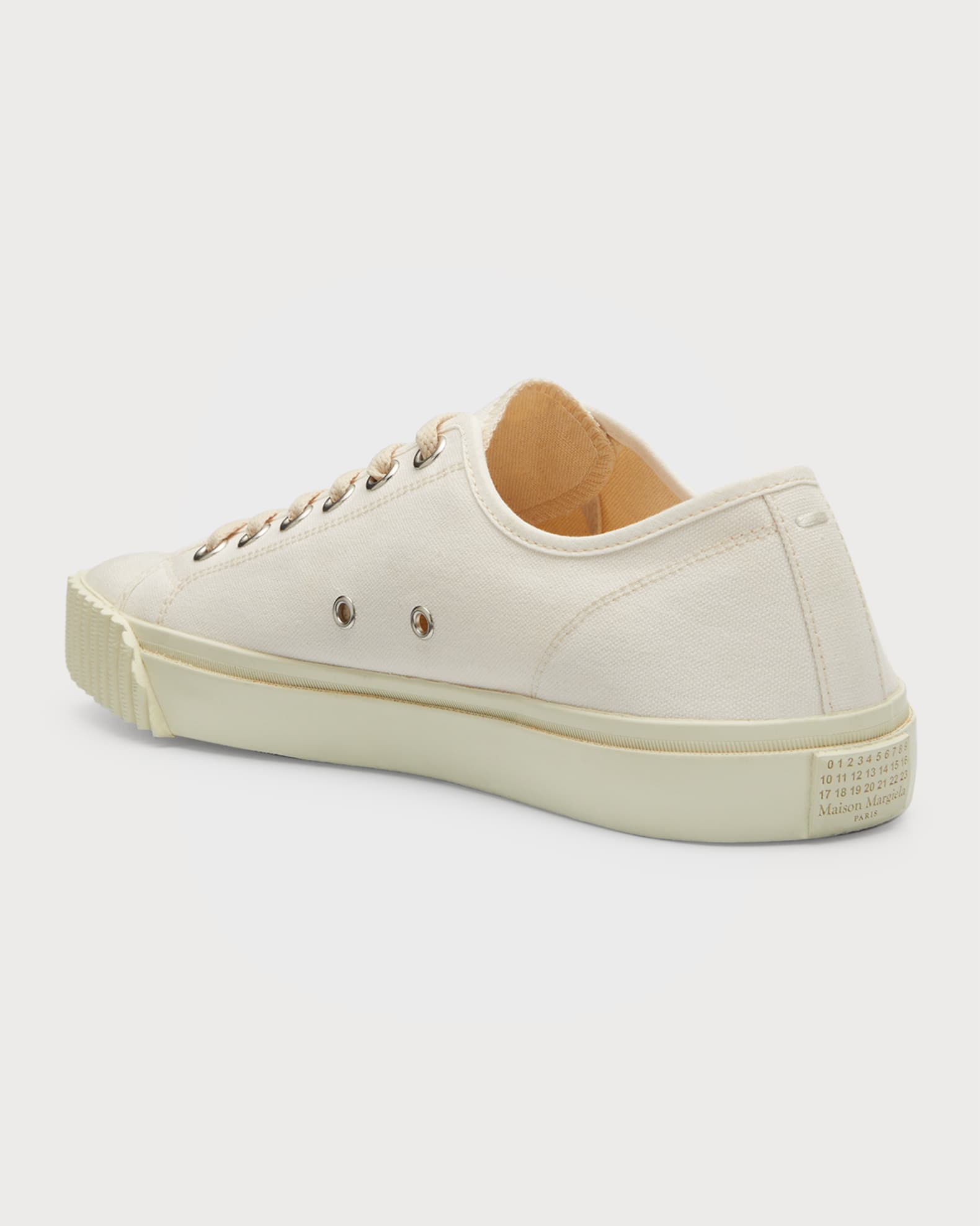 Maison Margiela Men's Tabi Split-Toe Canvas Low-Top Sneakers