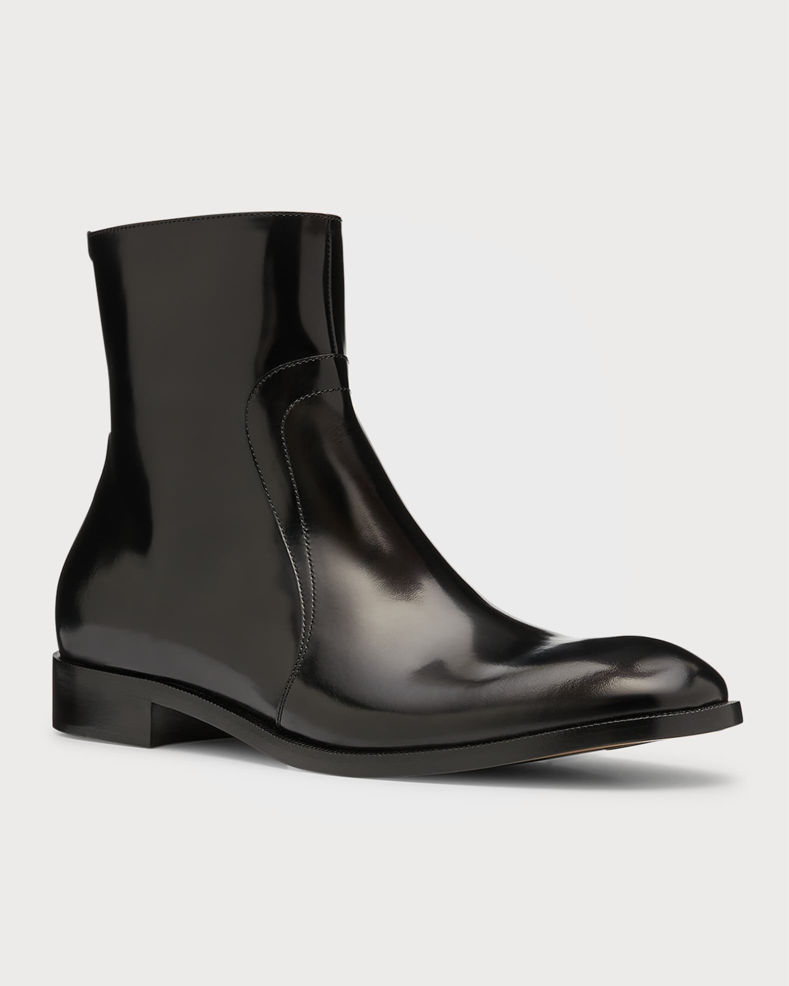 Maison Margiela Men s Leather Zip Ankle Boots Neiman Marcus