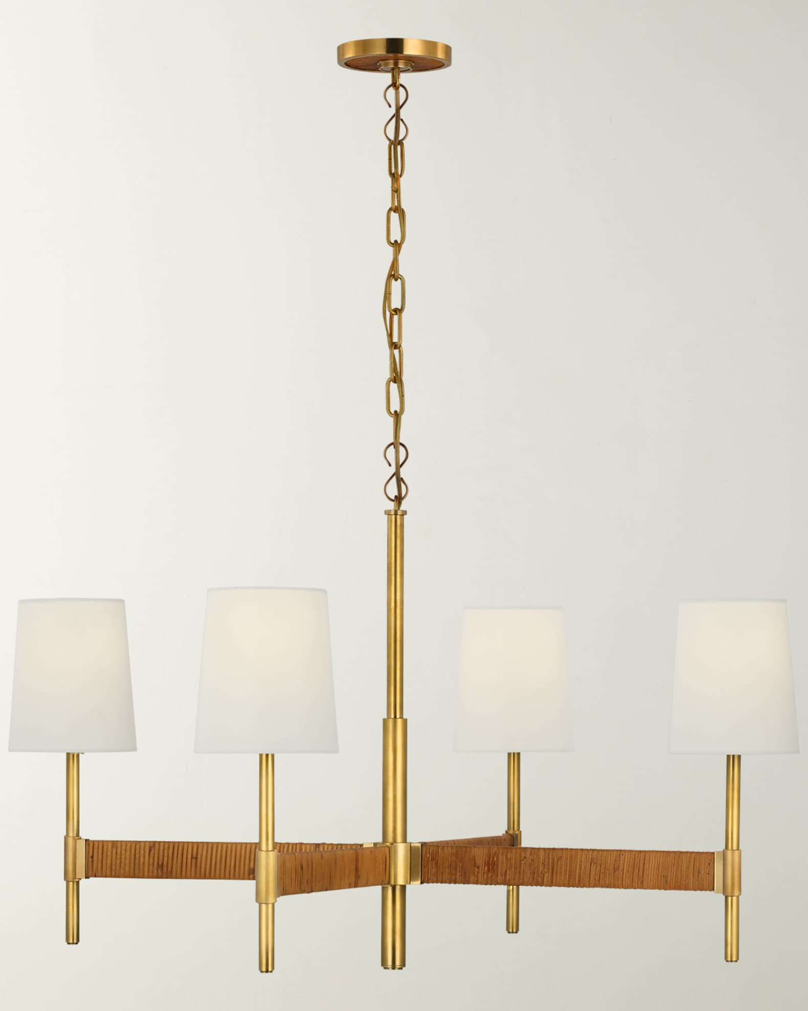 Chandelier with linen shades online