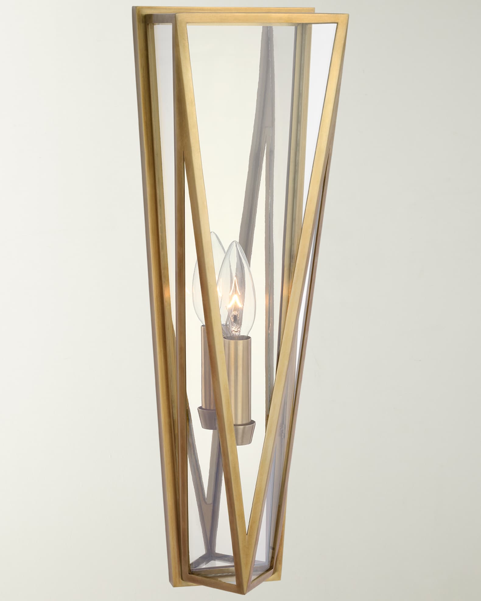 Lorino Medium Sconce In Bronze With Clear Glass By Julie Neill 0
