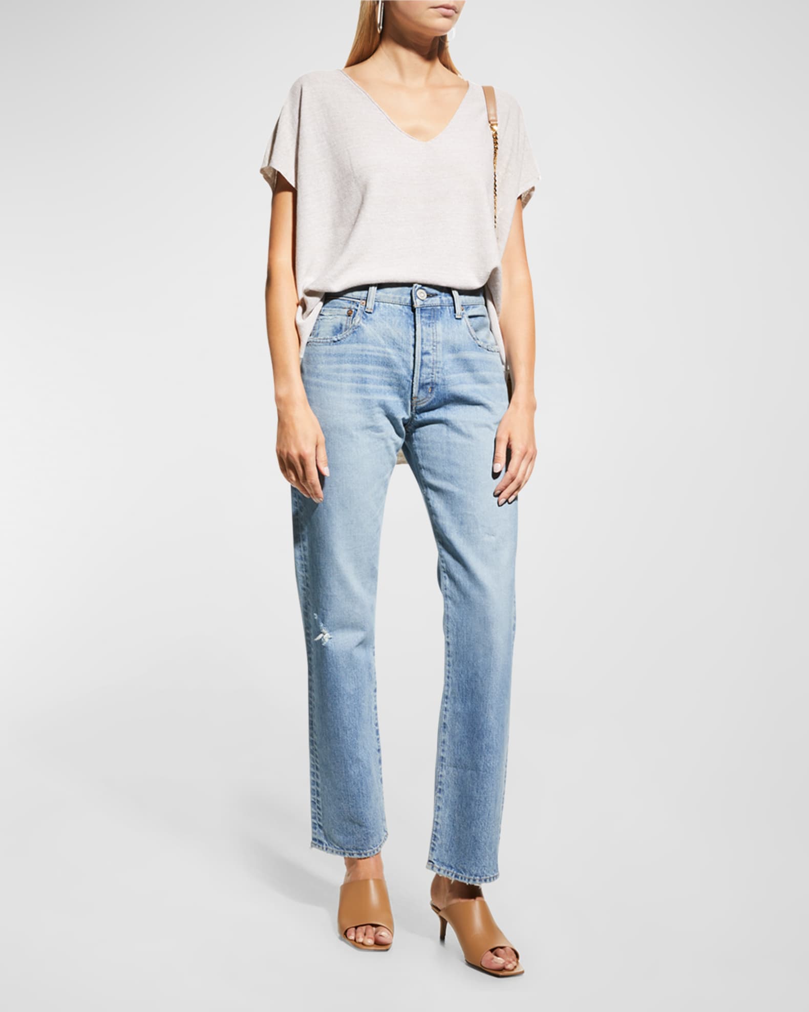 MOUSSY VINTAGE Gibraltar Straight-Leg Faded Jeans | Neiman Marcus