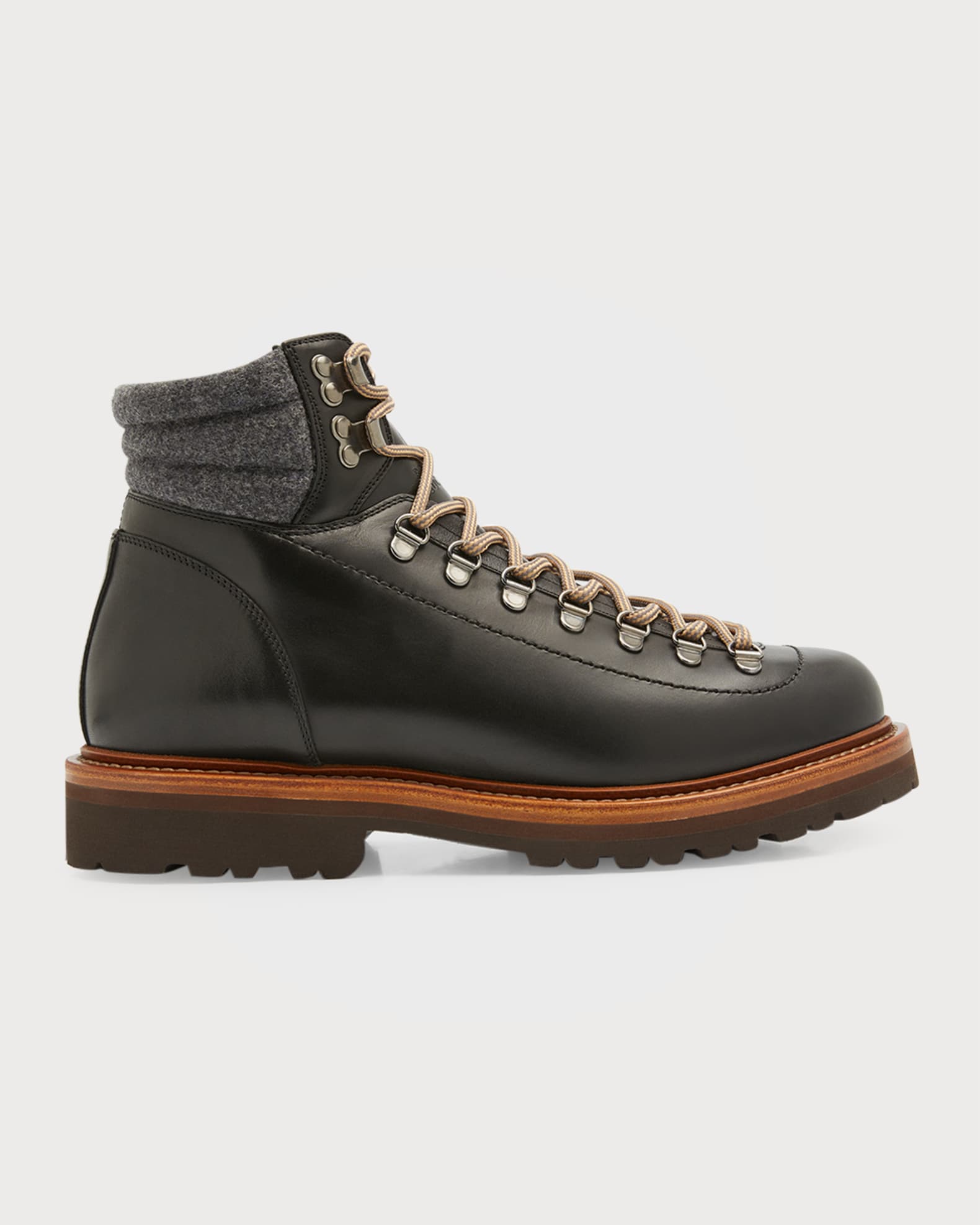 Brunello Cucinelli Men's Leather Hiking Boots Neiman Marcus