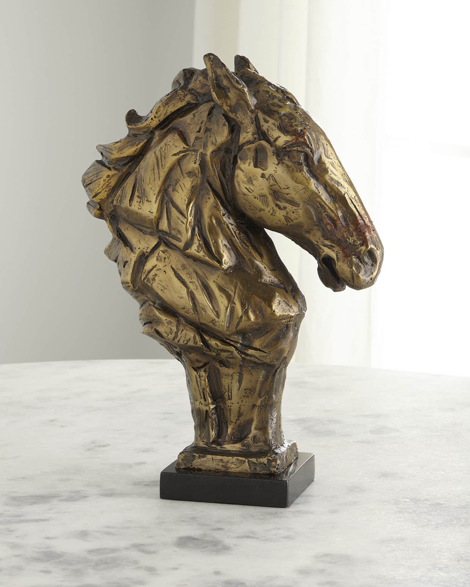 Global Views Horse Head Statue Neiman Marcus