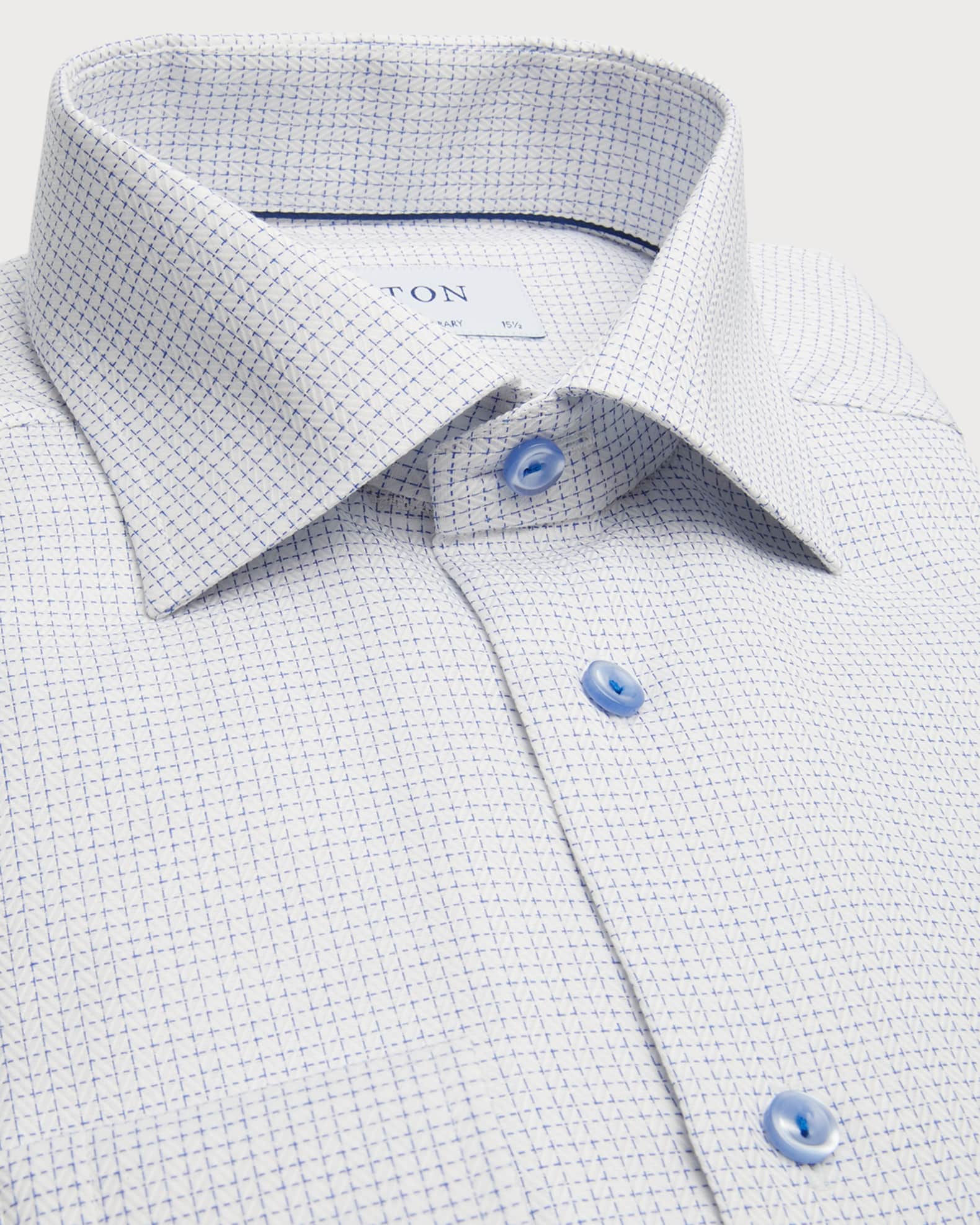 Eton Men's Herringbone-Print Dress Shirt | Neiman Marcus