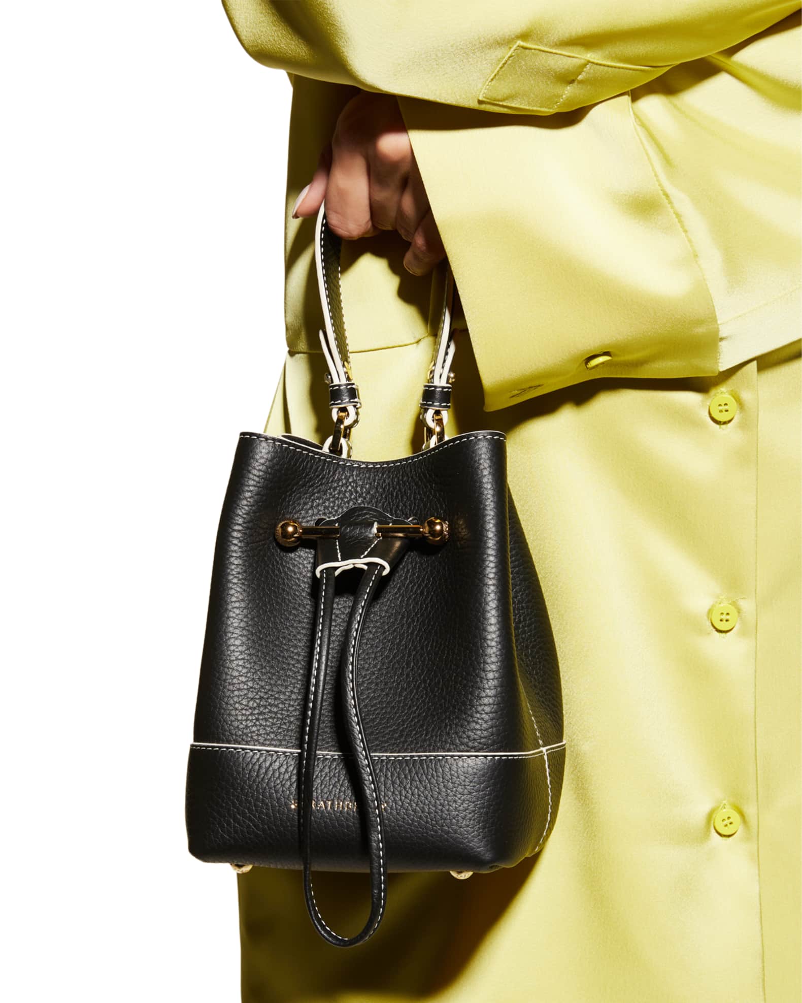STRATHBERRY Lana Osette Leather Bucket Hobo Bag | Neiman Marcus