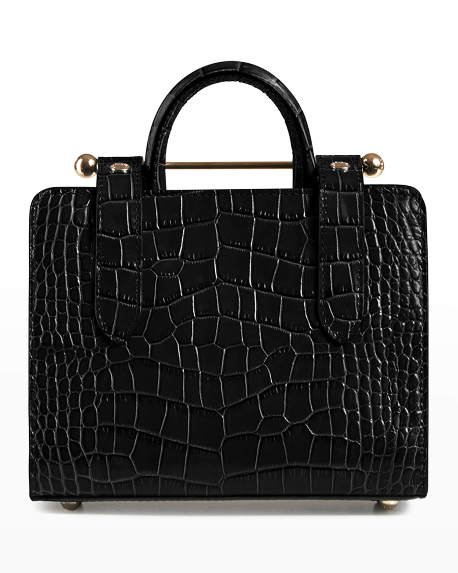 STRATHBERRY Nano CrocEmbossed TopHandle Bag Neiman Marcus