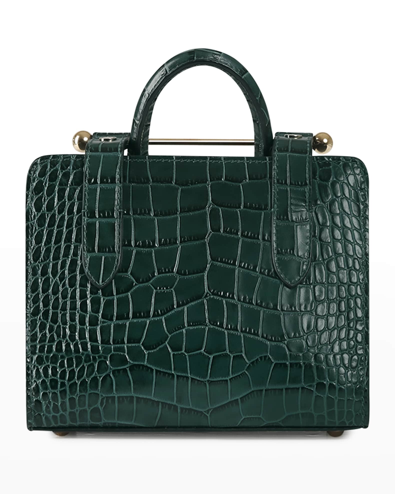 STRATHBERRY Nano CrocEmbossed TopHandle Bag Neiman Marcus