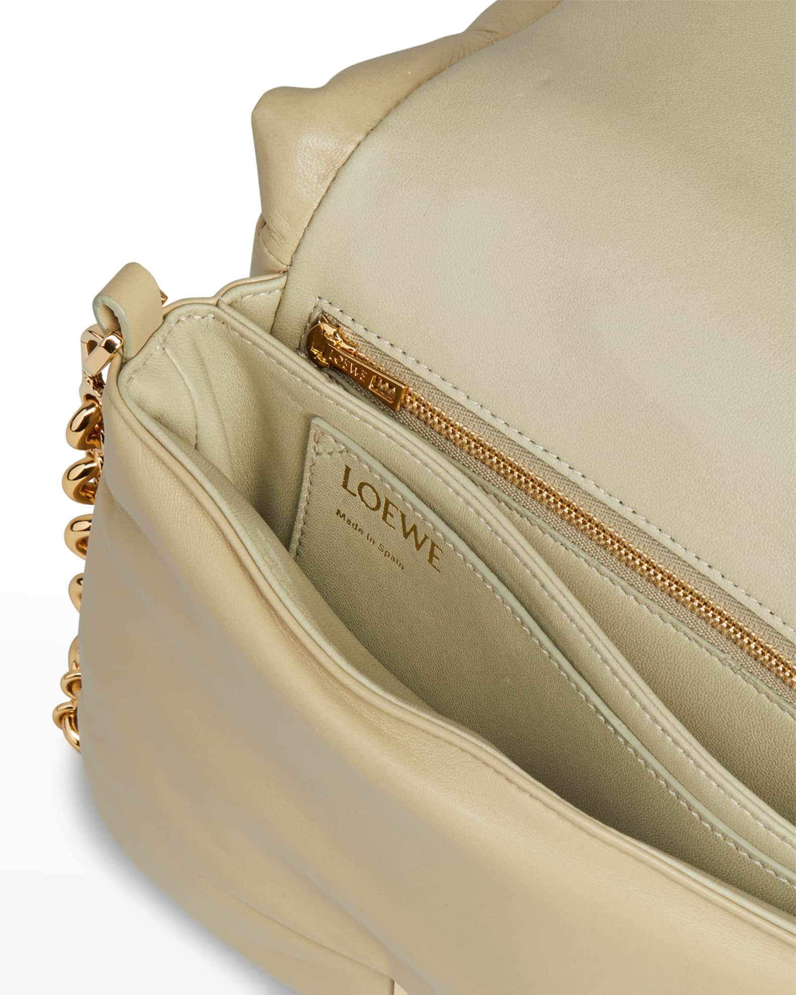 Loewe Goya Anagram Puffer Chain Shoulder Bag