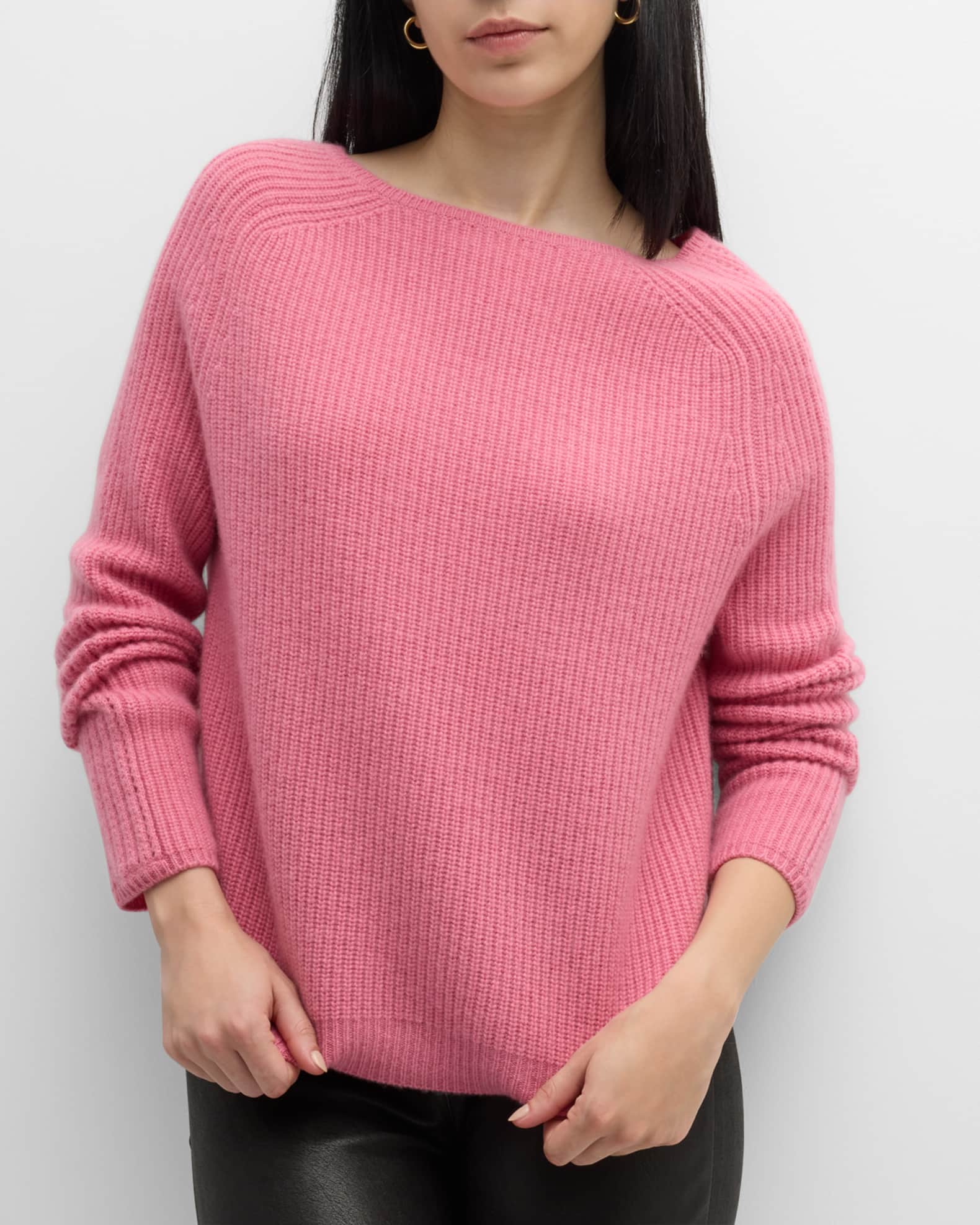 Neiman Marcus Cashmere Collection Cashmere Fancy Stitch Sweater