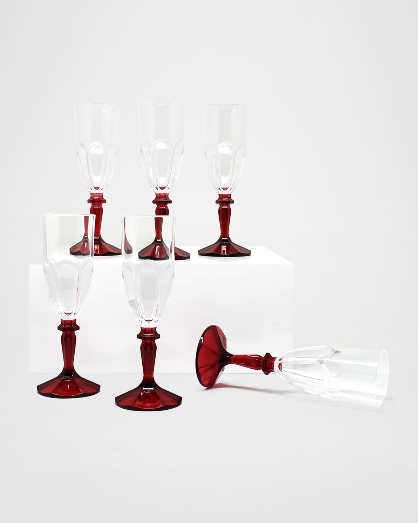 Set of 6 Champagne Flutes Acrylic Chic & Zen 01
