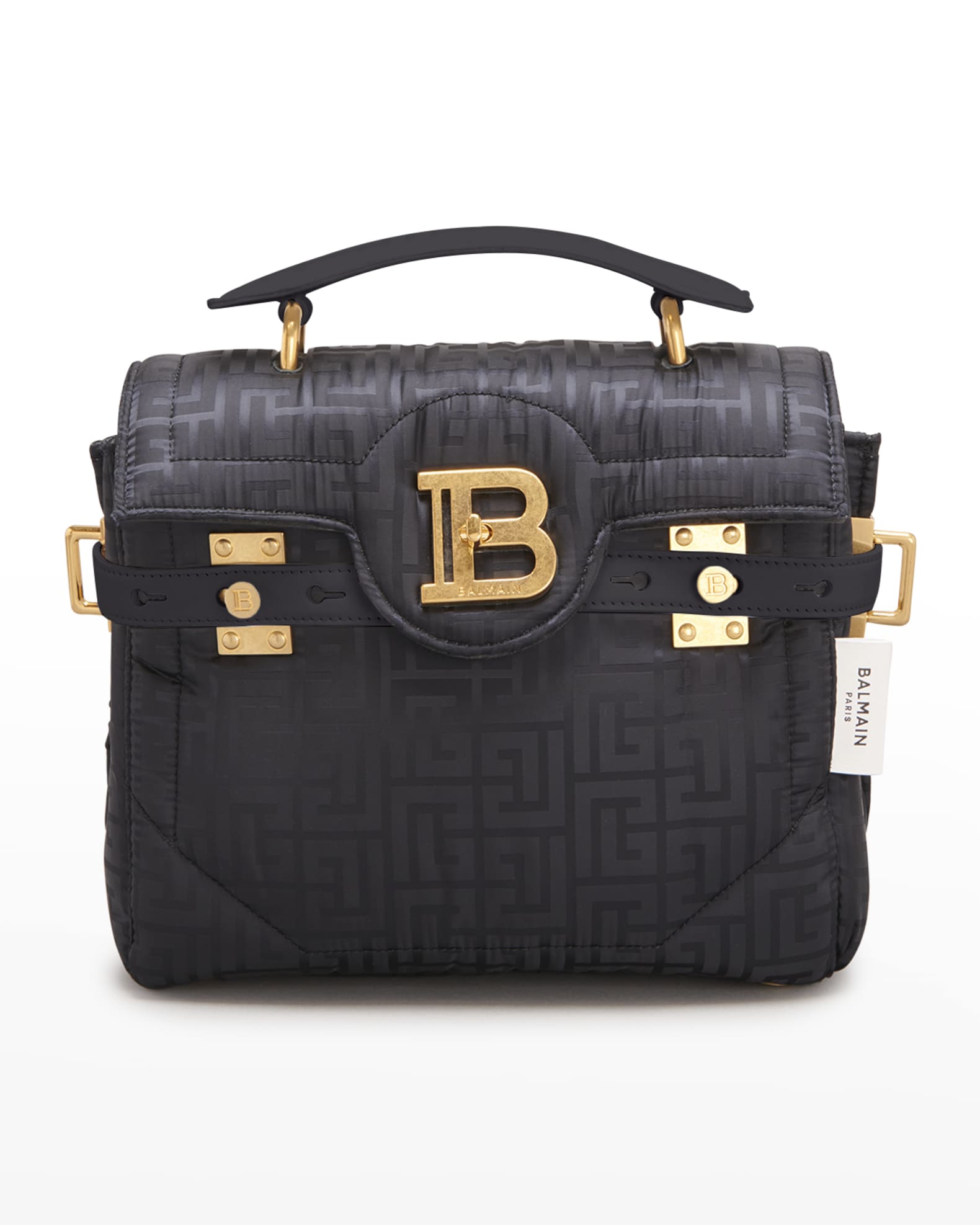 Balmain BBuzz 23 Monogram Nylon Crossbody Bag Neiman Marcus