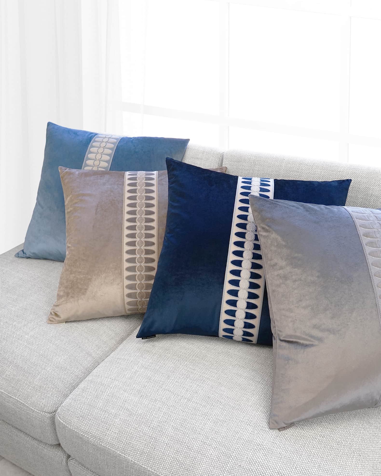 Mati Velvet Throw Pillow, 24" x 24" 0