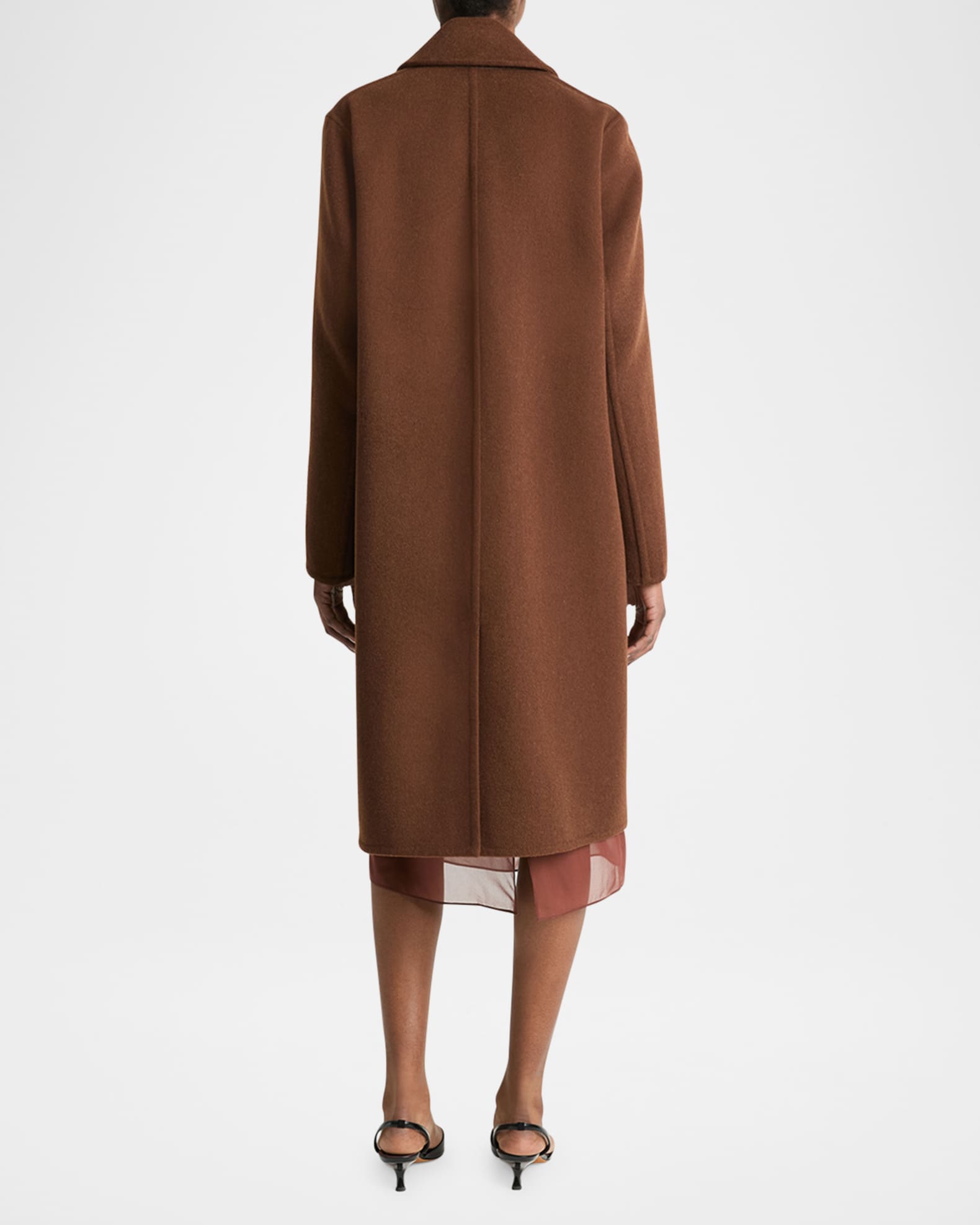 Wool blend straight coat online