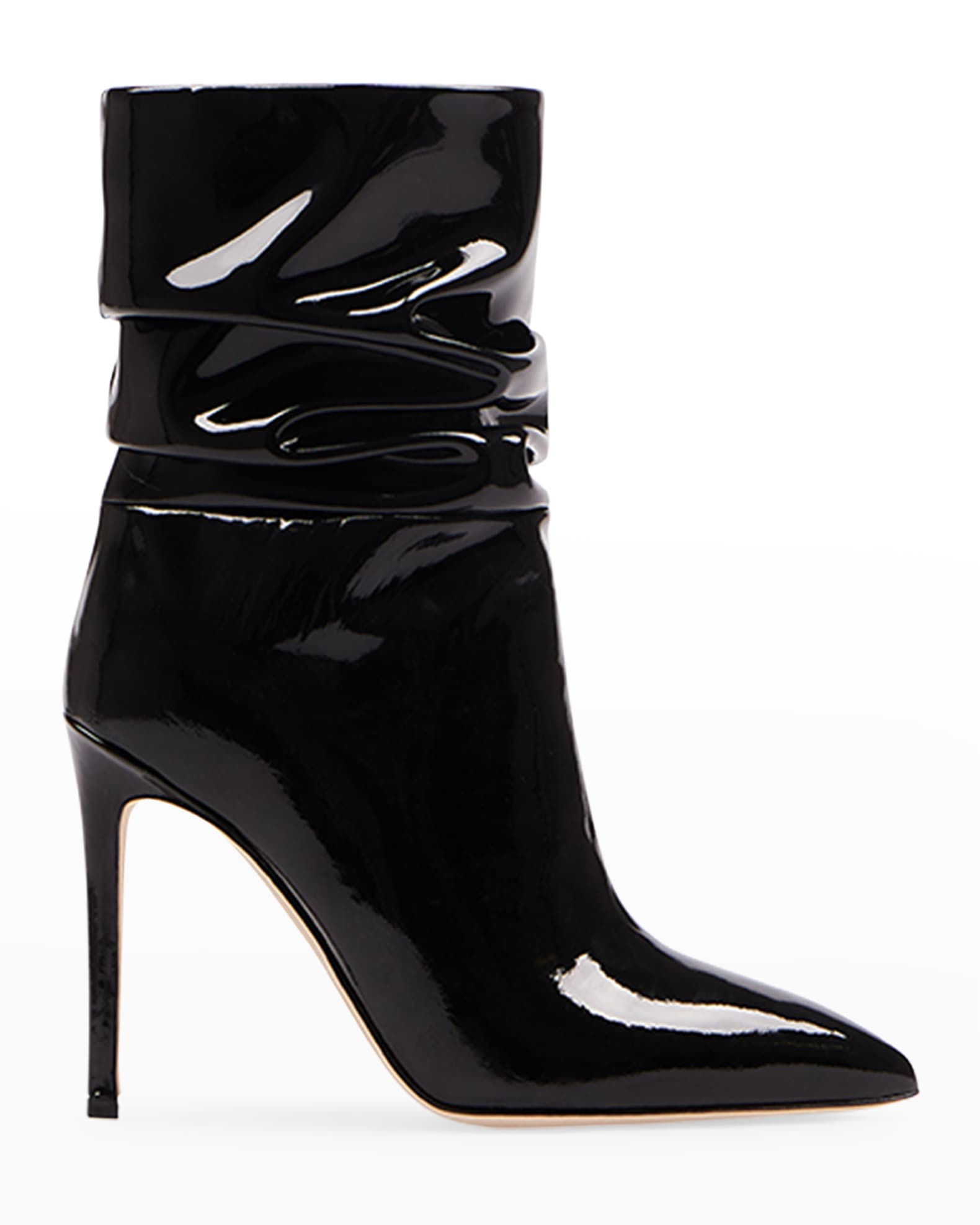 Paris Texas Slouchy Patent Stiletto Ankle Boots | Neiman Marcus