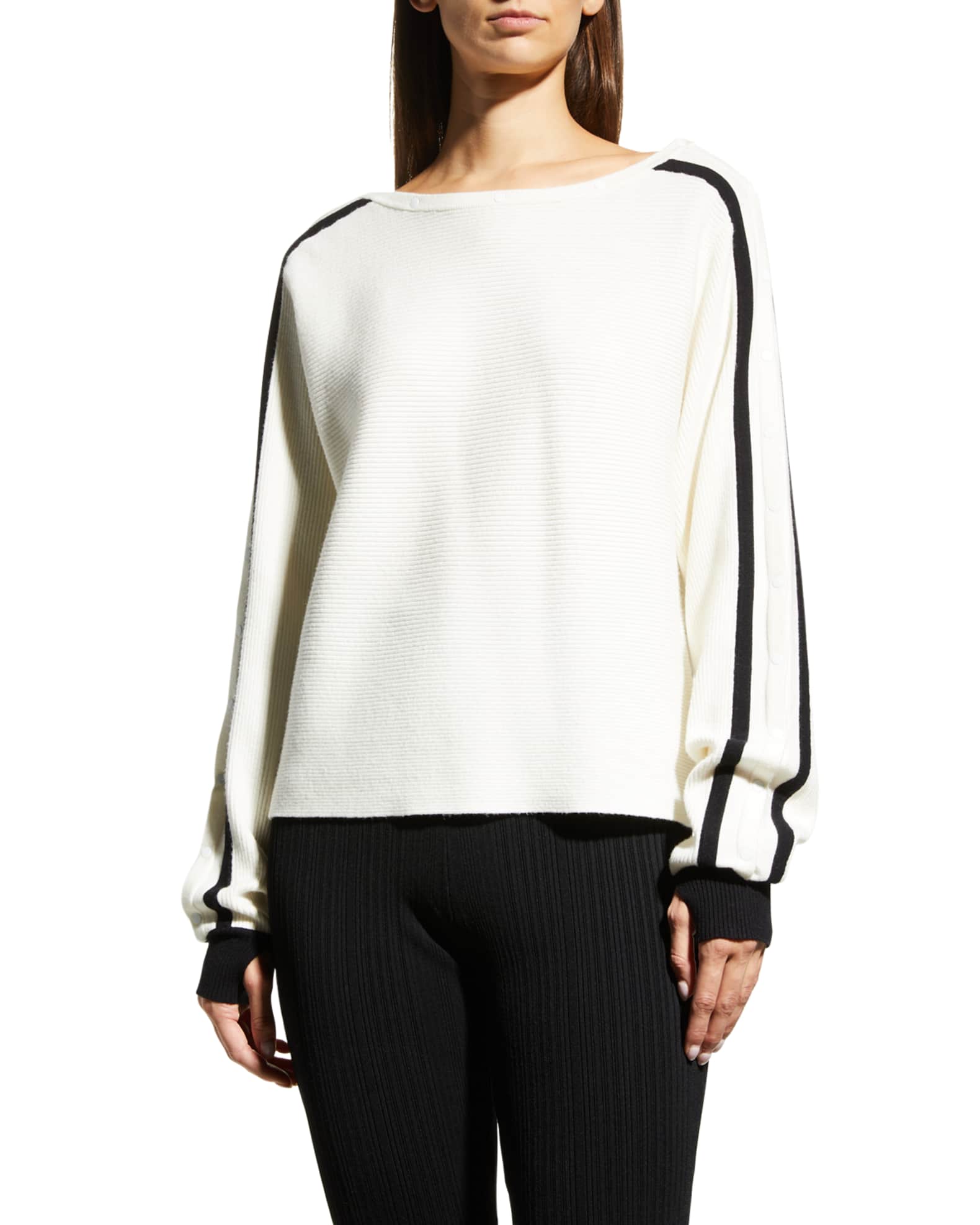 Blanc Noir Sporty Portola Sweater | Neiman Marcus