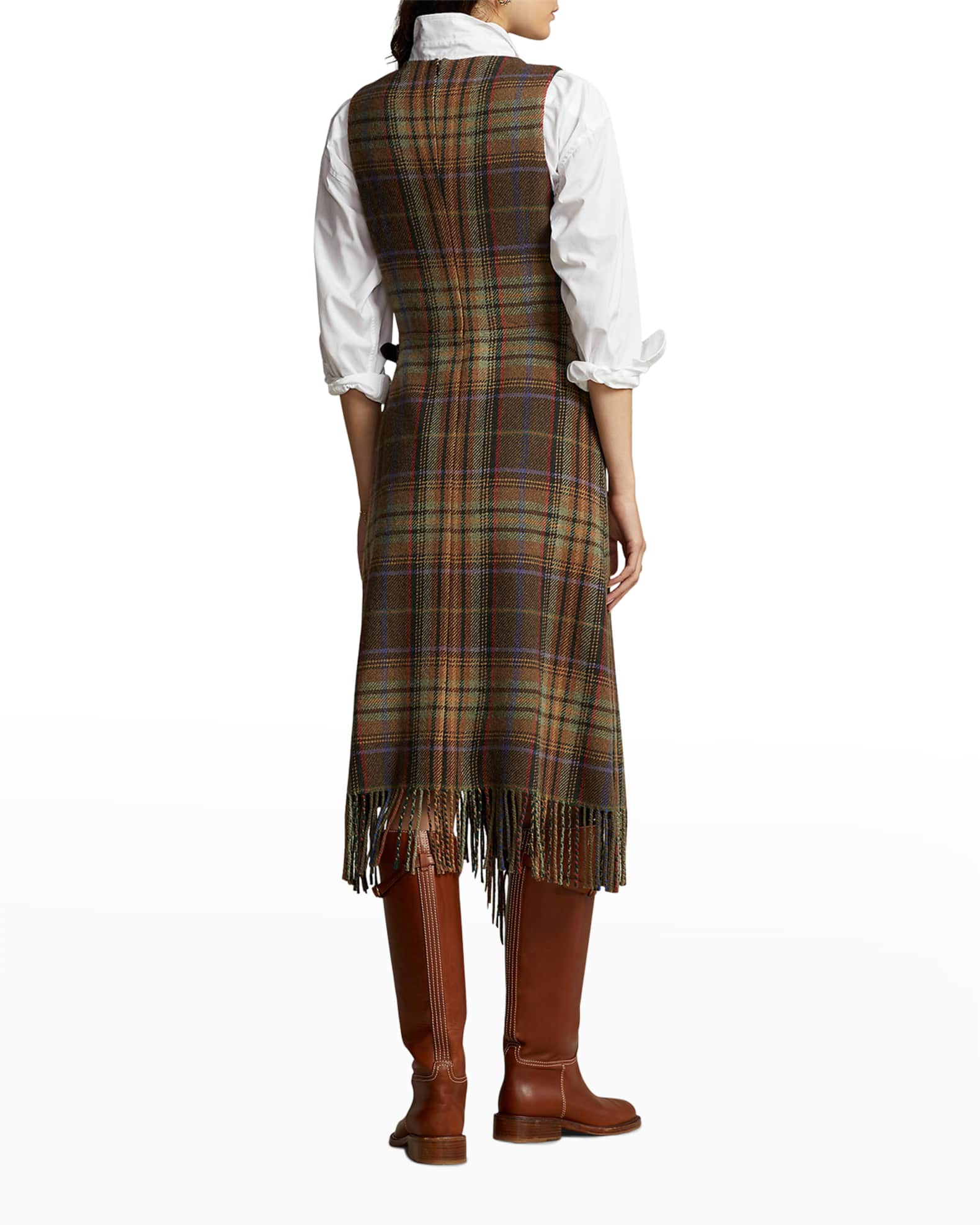 ralph lauren plaid gown