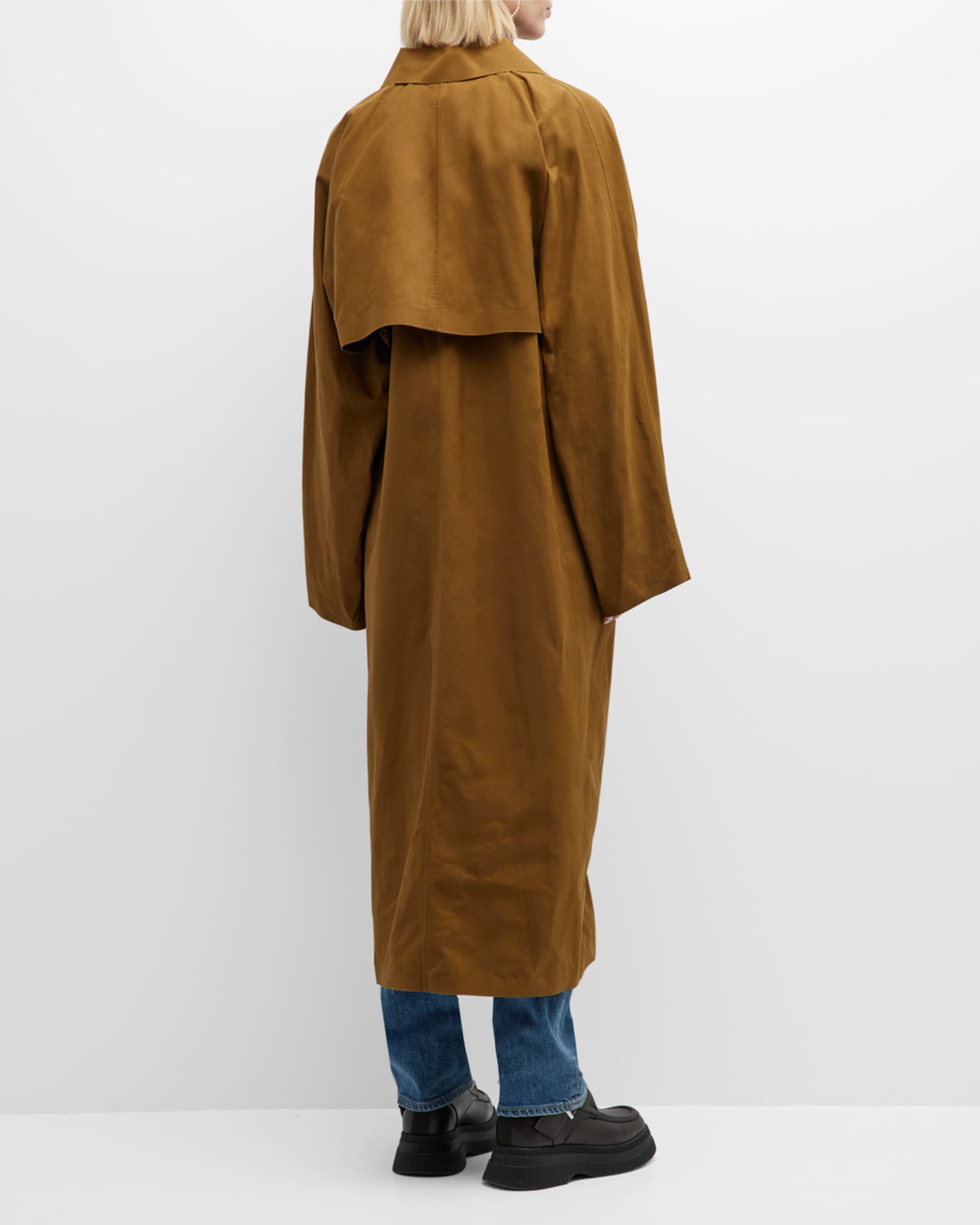 Kassl Long Wax Cape Coat | Neiman Marcus