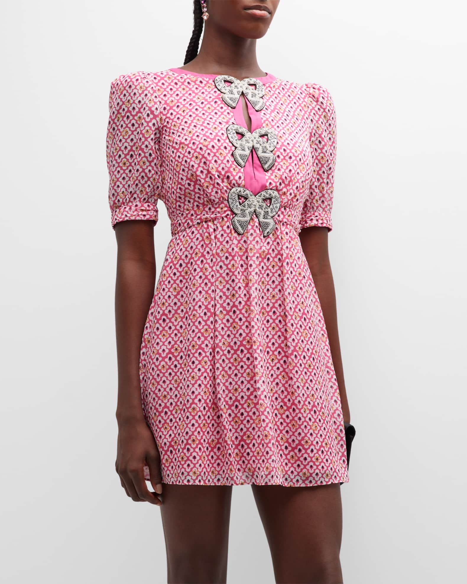 Jamie Dress in Mono Polka Dot
