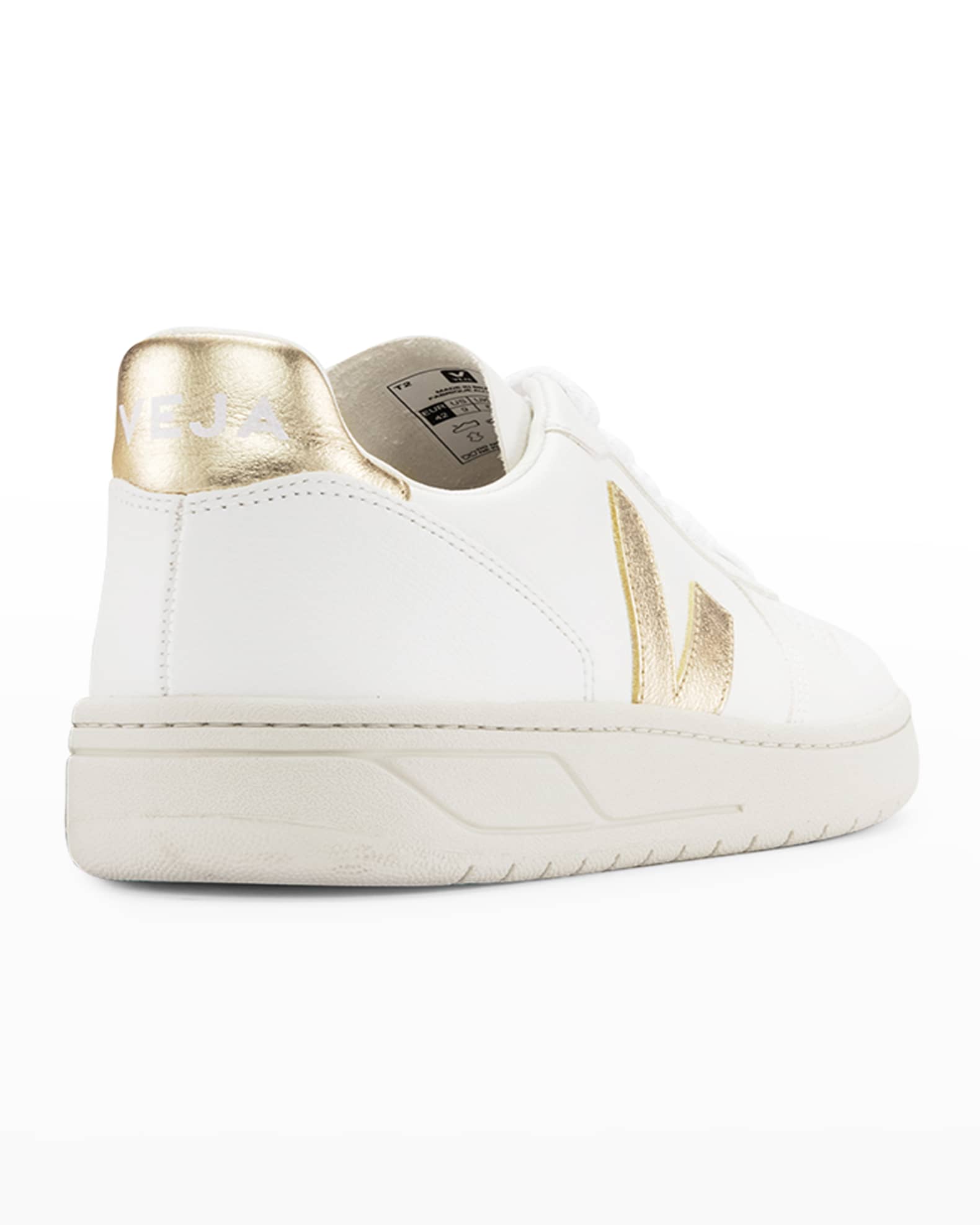 VEJA V-10 Bicolor Metallic Low-Top Sneakers | Neiman Marcus