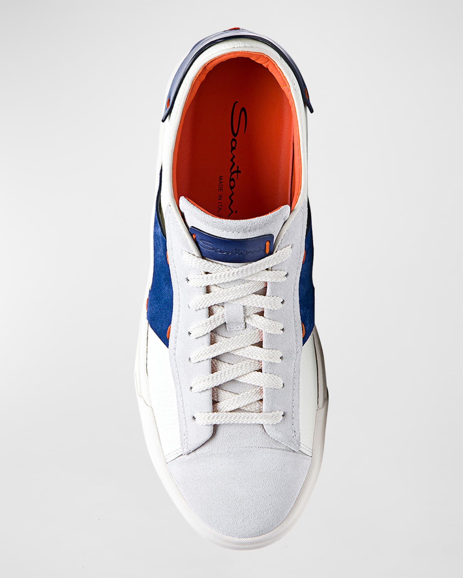 Santoni Men's DBS1 LowTop Leather Sneakers Neiman Marcus