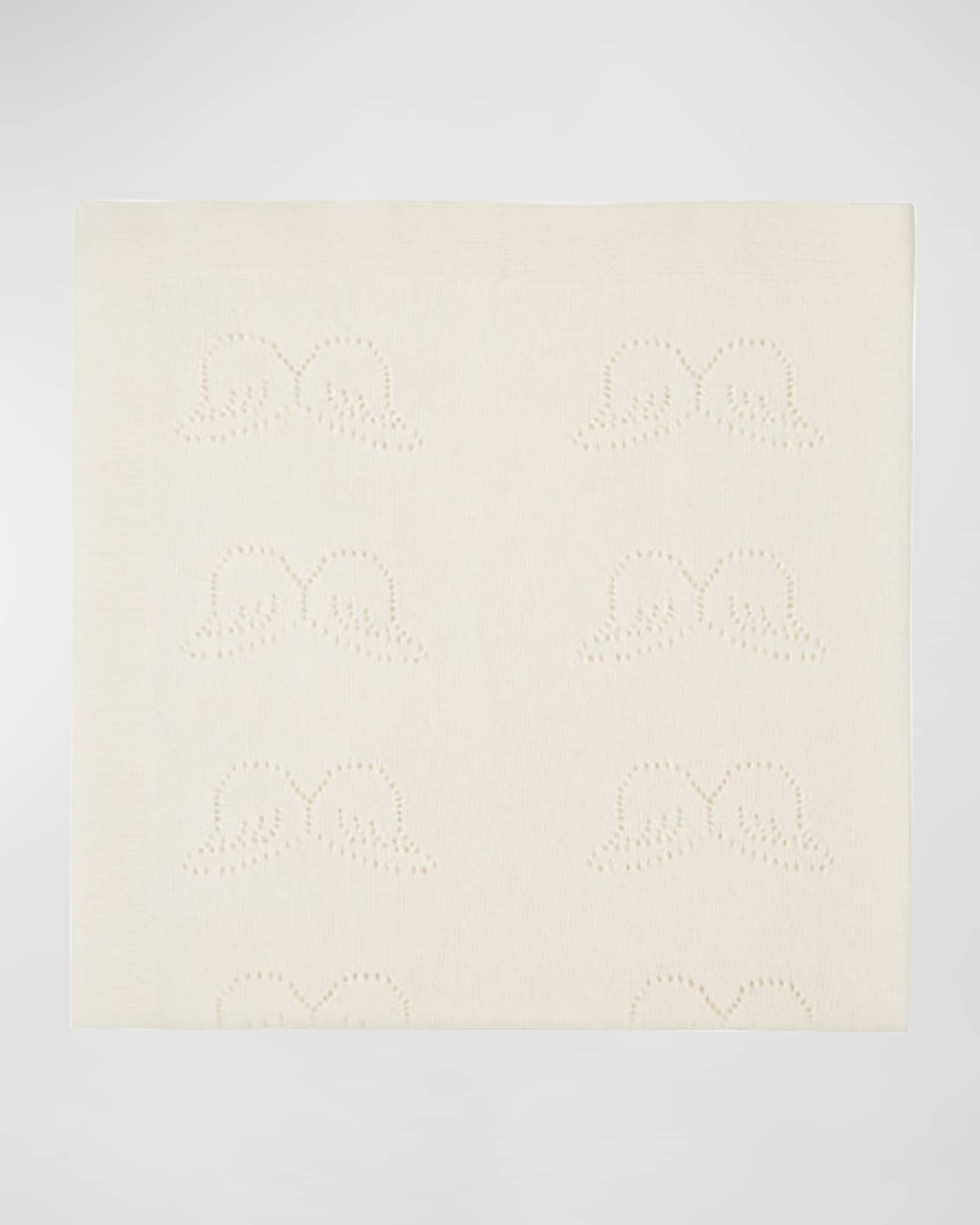 Kid's Pointelle Angel Wings Cashmere Blanket 0