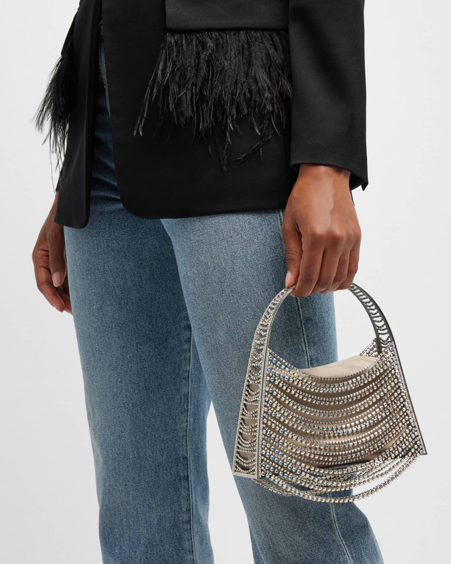 Benedetta Bruzziches Lucia in the Sky Crystal Top-Handle Bag | Neiman ...