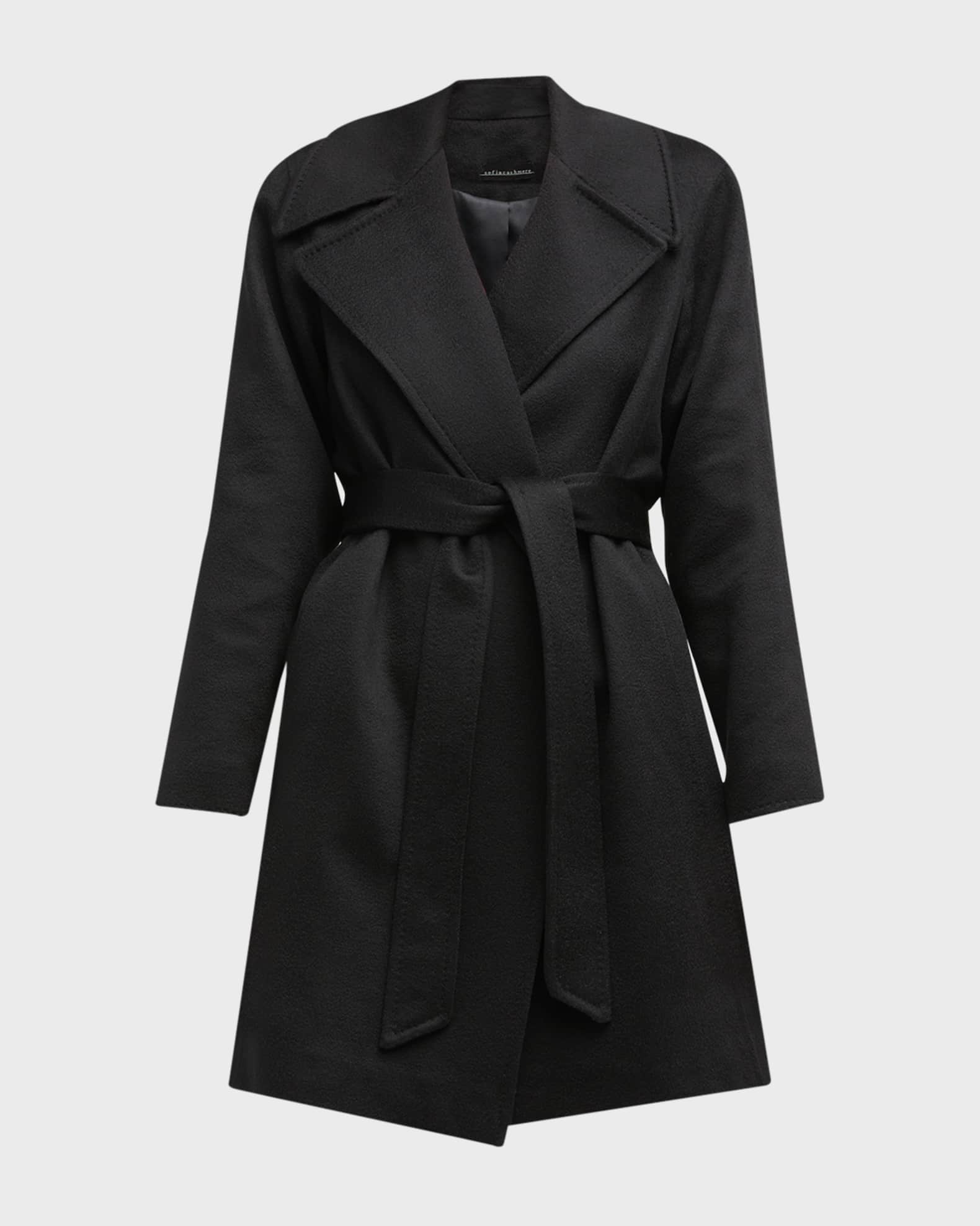Sofia Cashmere Cashmere Belted Wrap Coat Neiman Marcus