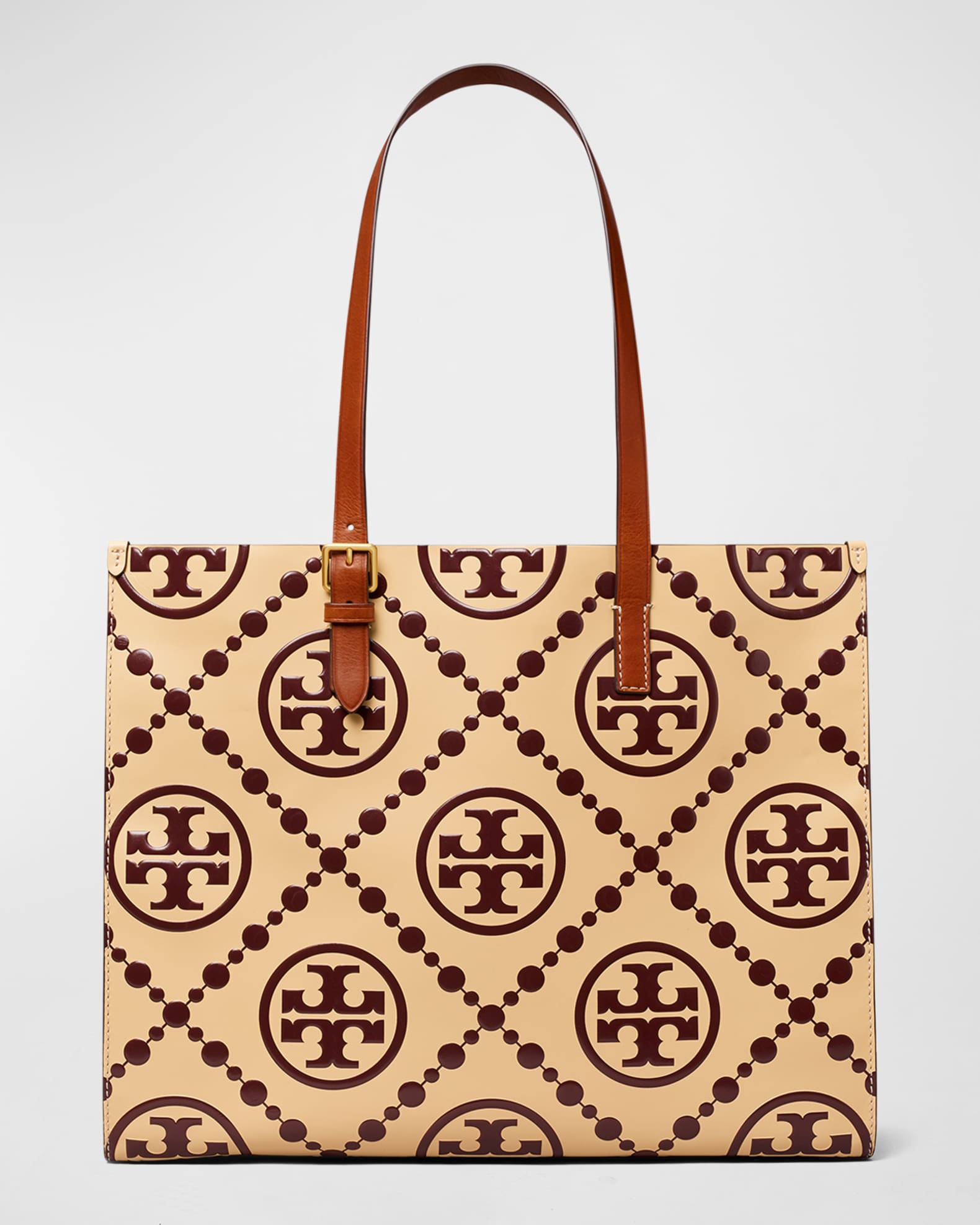 Tory Burch T Monogram Embossed Tote Bag | Neiman Marcus