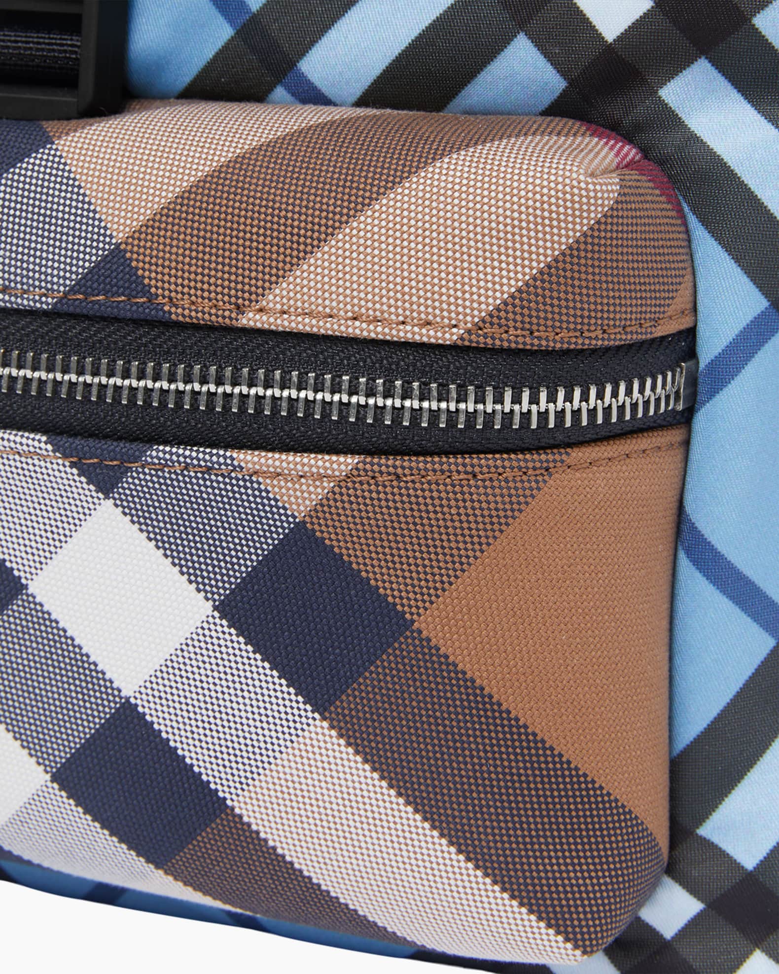 Burberry Kid's Dewey Mixed CheckPrint Backpack Neiman Marcus