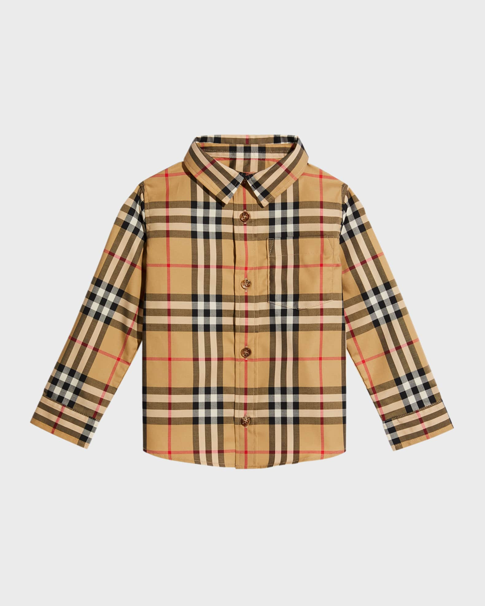 Burberry Kids - Owen Checked Shirt Beige - 18 Months - Beige