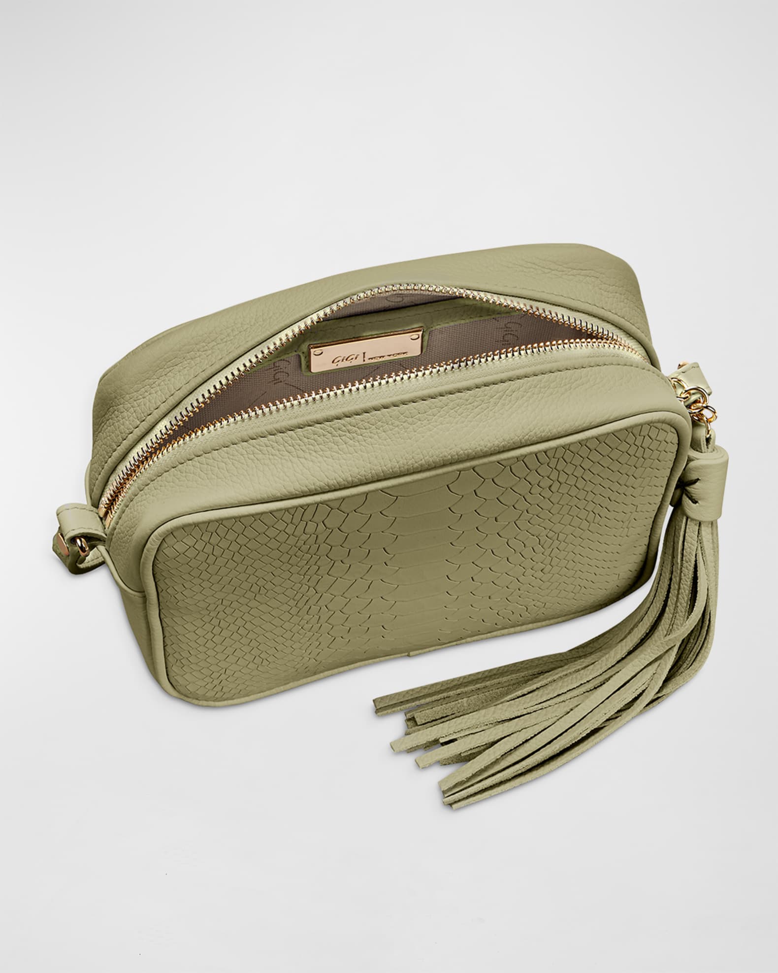 Gigi New York Madison Zip Python-Embossed Camera Crossbody Bag | Neiman ...