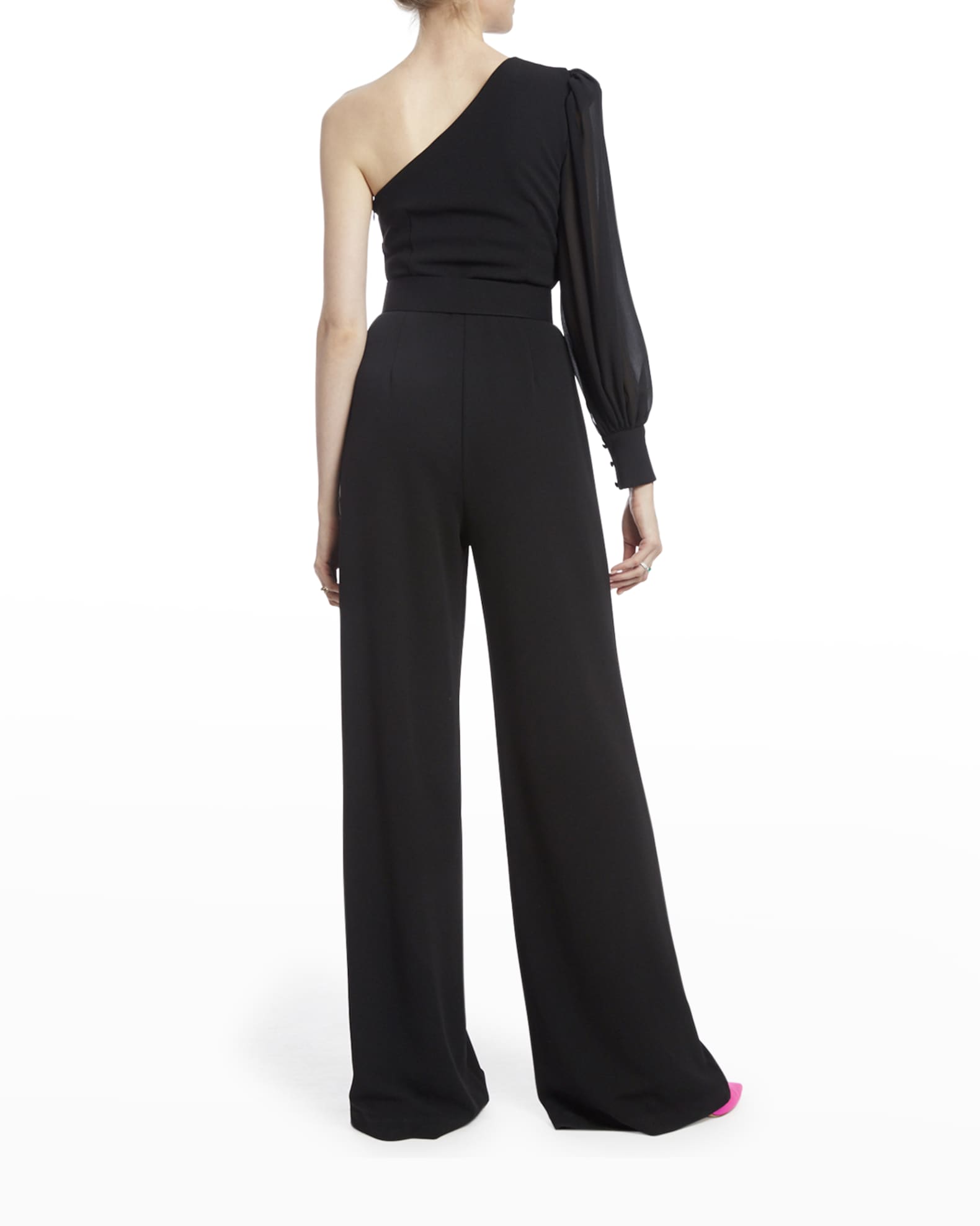 One33 Social Belted One-Shoulder Jumpsuit | Neiman Marcus